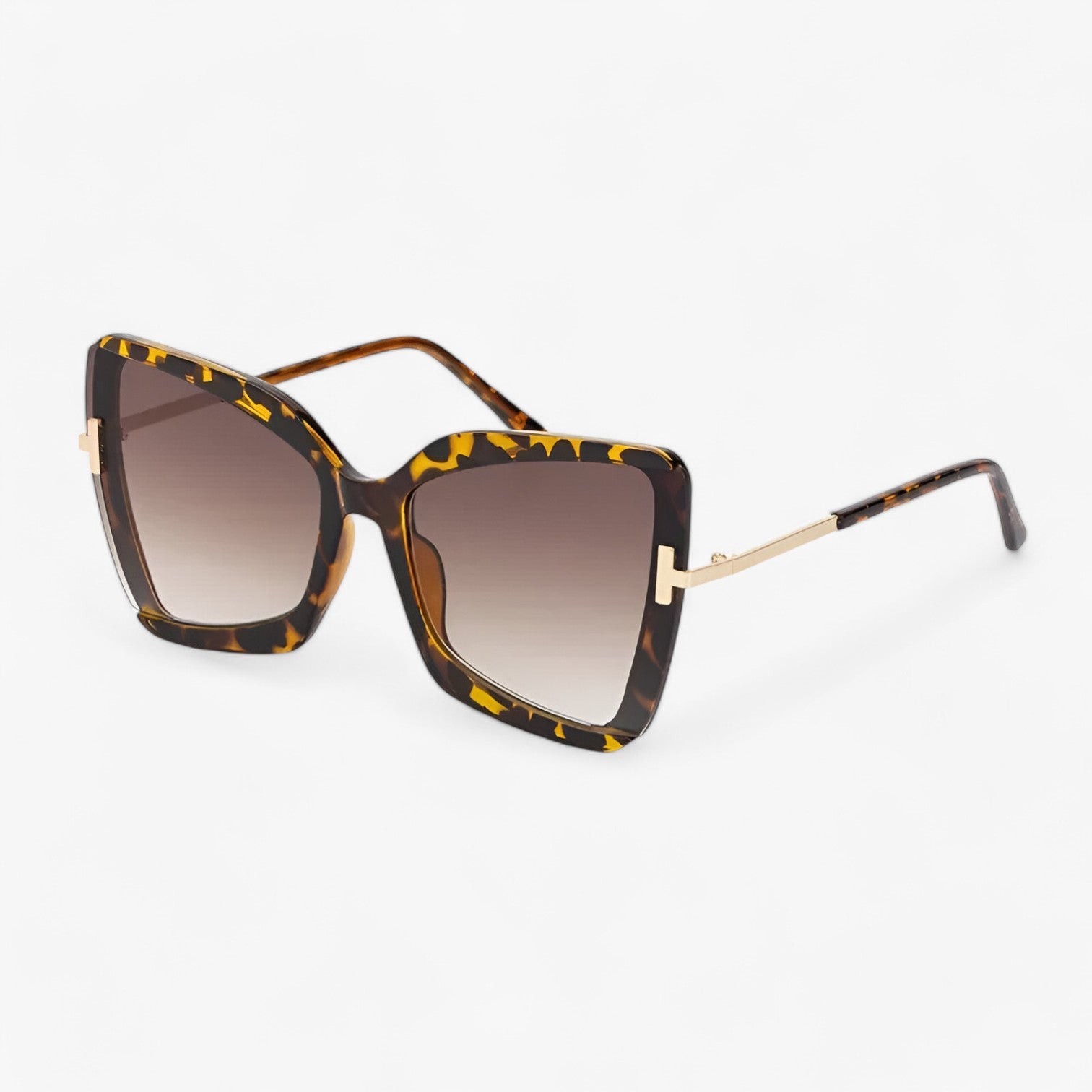 Andrea | Katteøje solbrille med T-beslag - dristig stil, levende farver - - women's fashion - {{ product_tags }