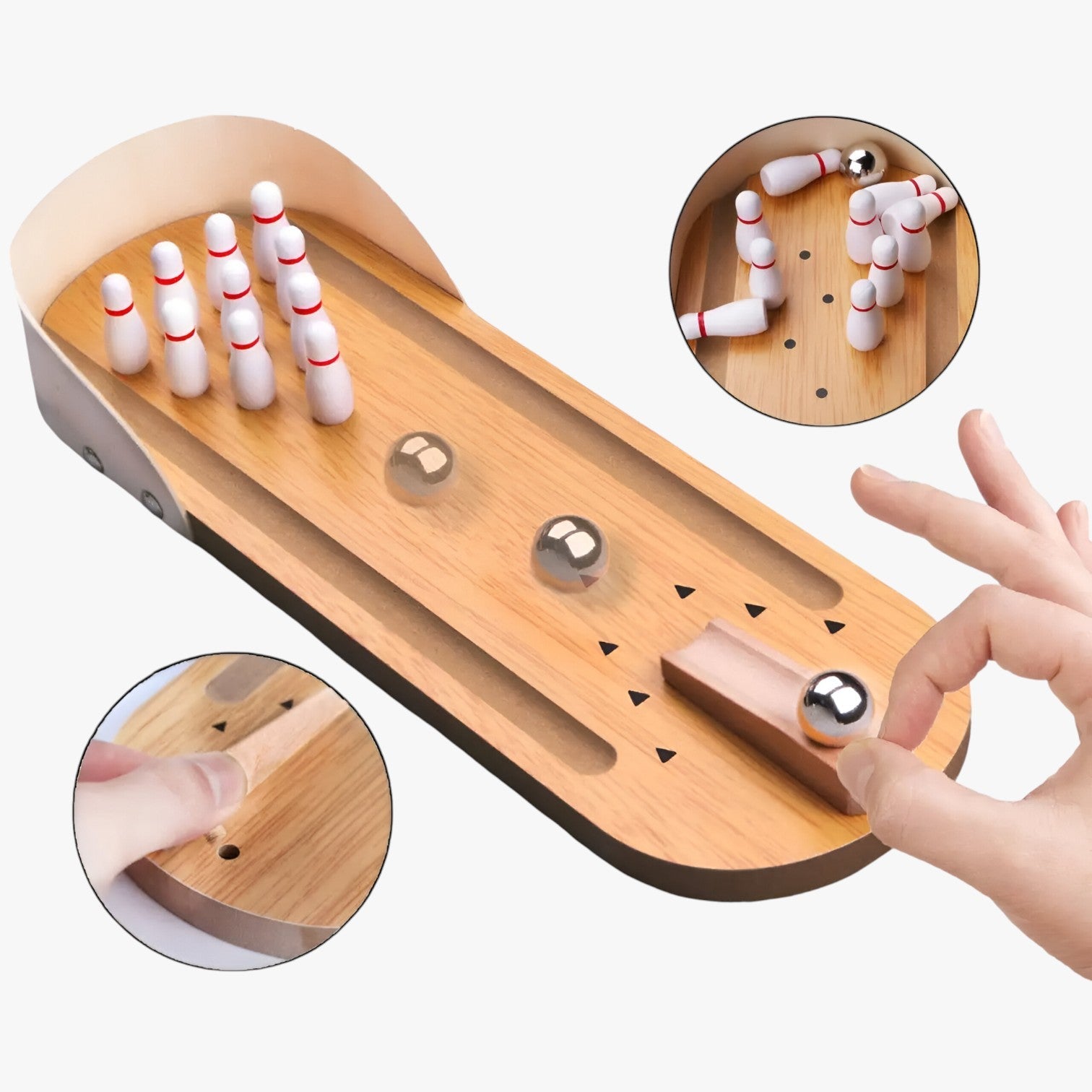 Philip | Mini bowling-spil i træ - - other - {{ product_tags }
