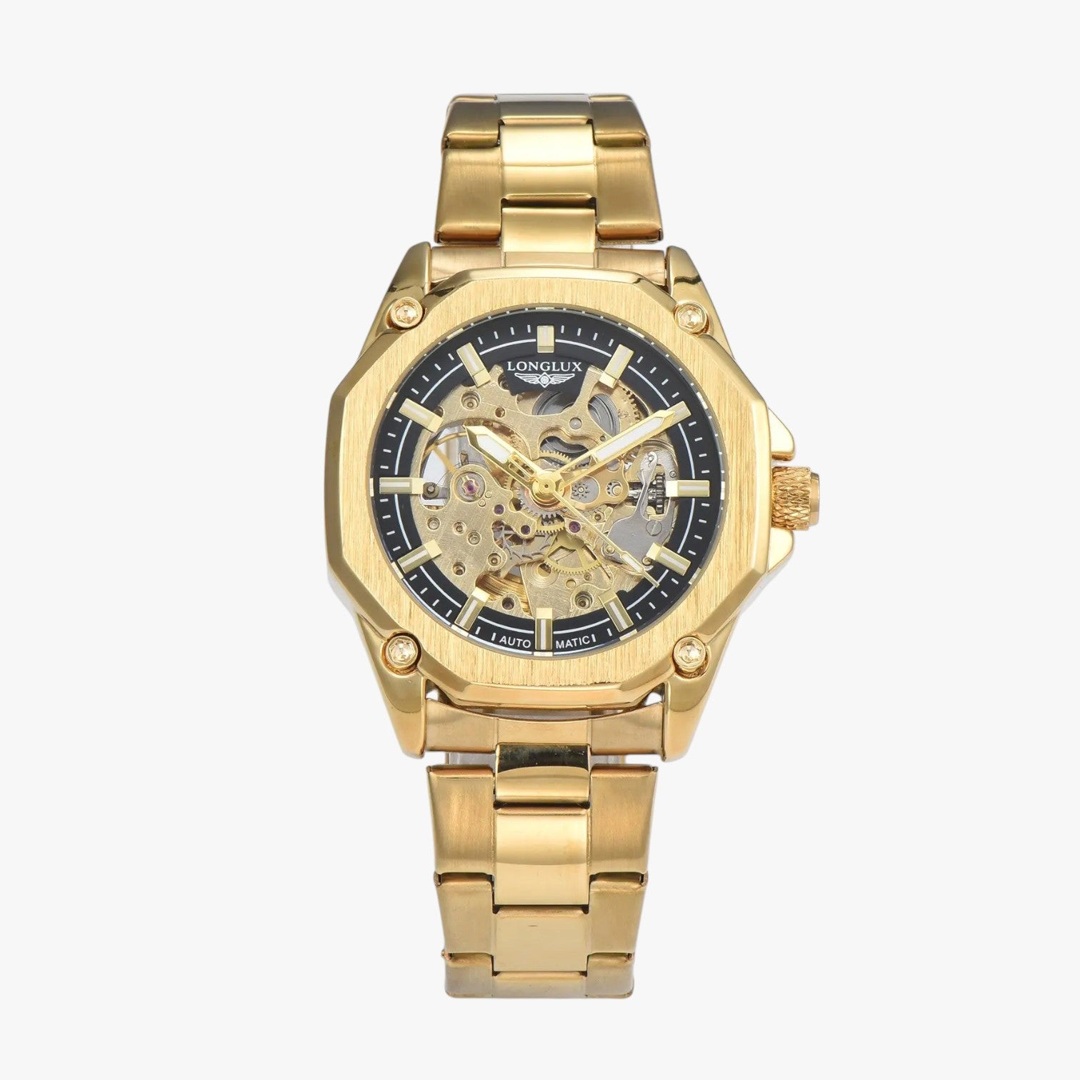 Niko | Sportiv skelet automatisk ur - Guldsort - watches - {{ product_tags }