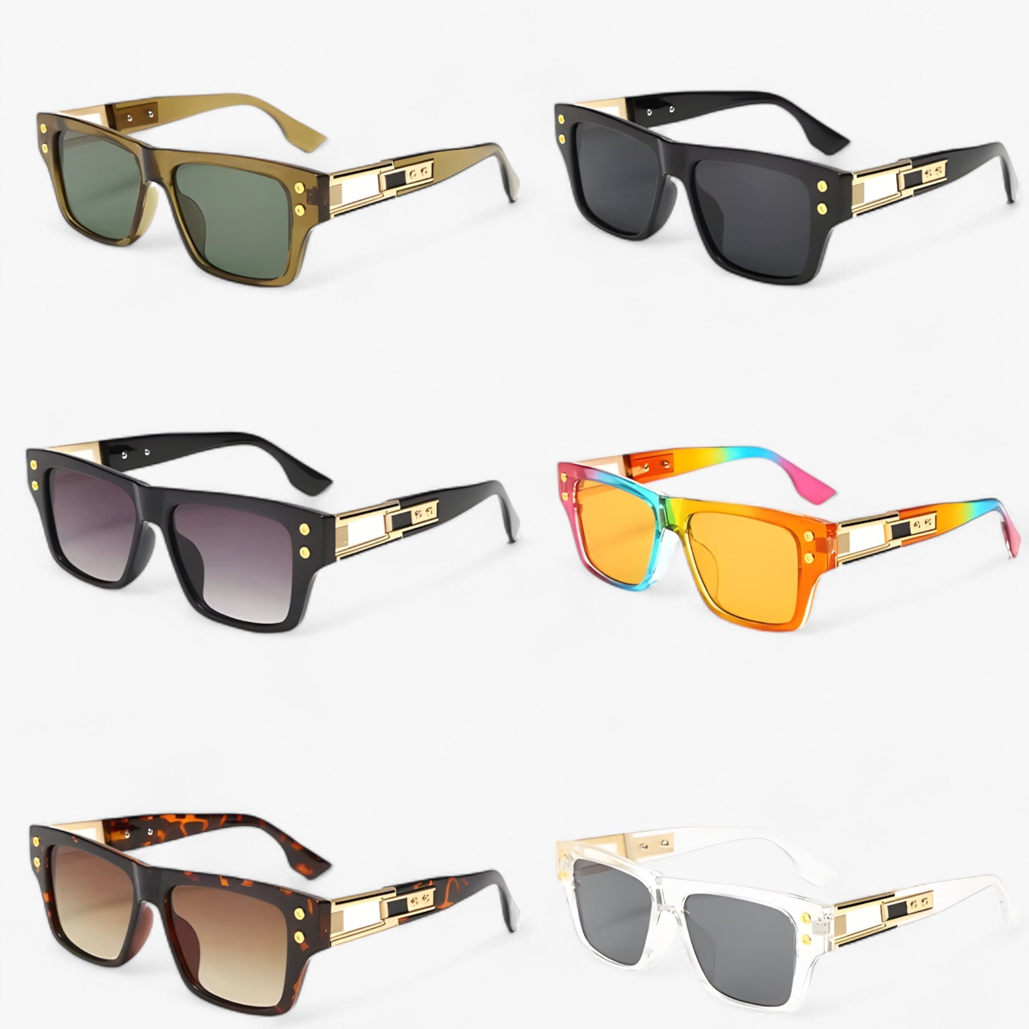 Romy | Unisex firkantede vintage solbriller - - other - {{ product_tags }