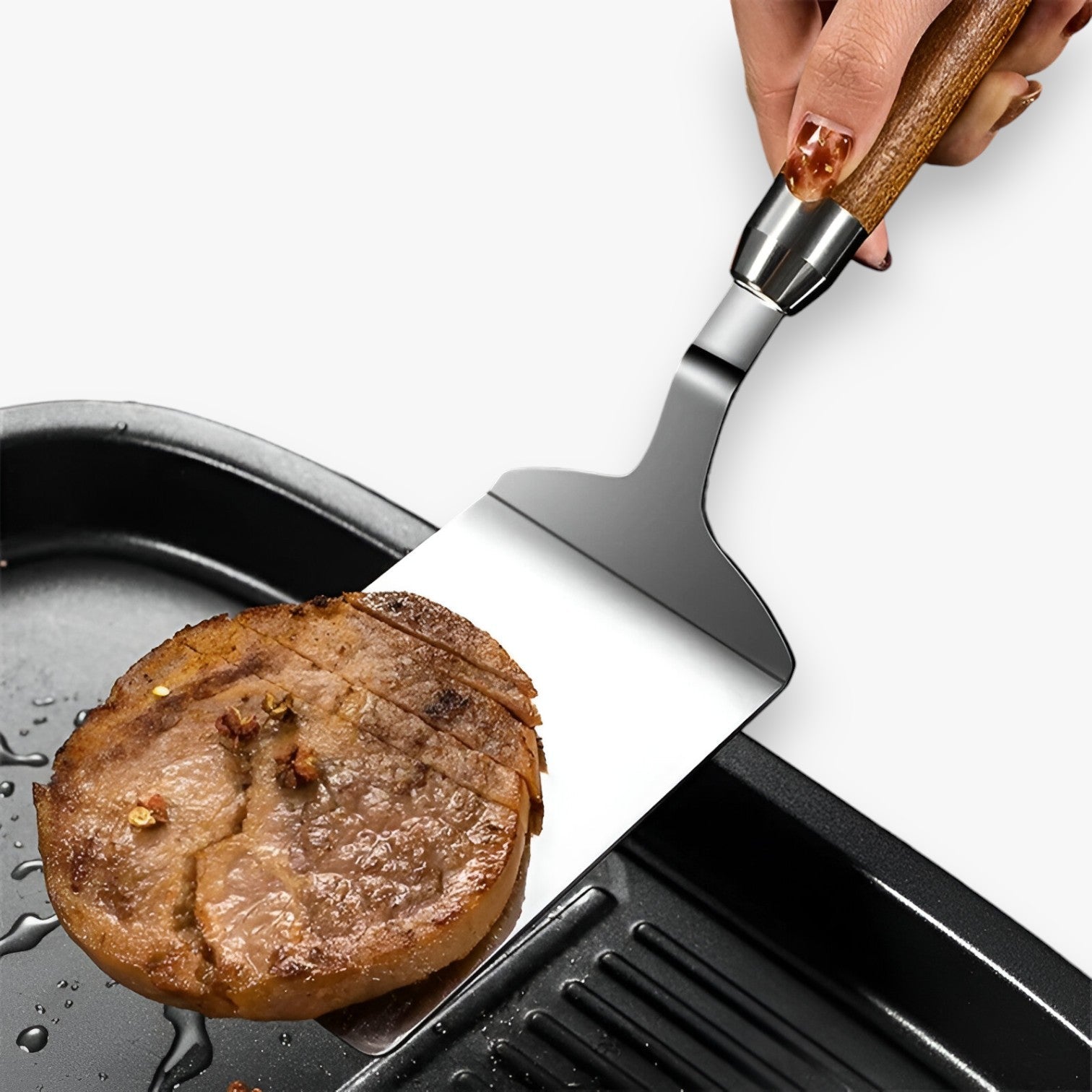 Rowyn | Holdbar grillspatel med træhåndtag - - house & garden - {{ product_tags }