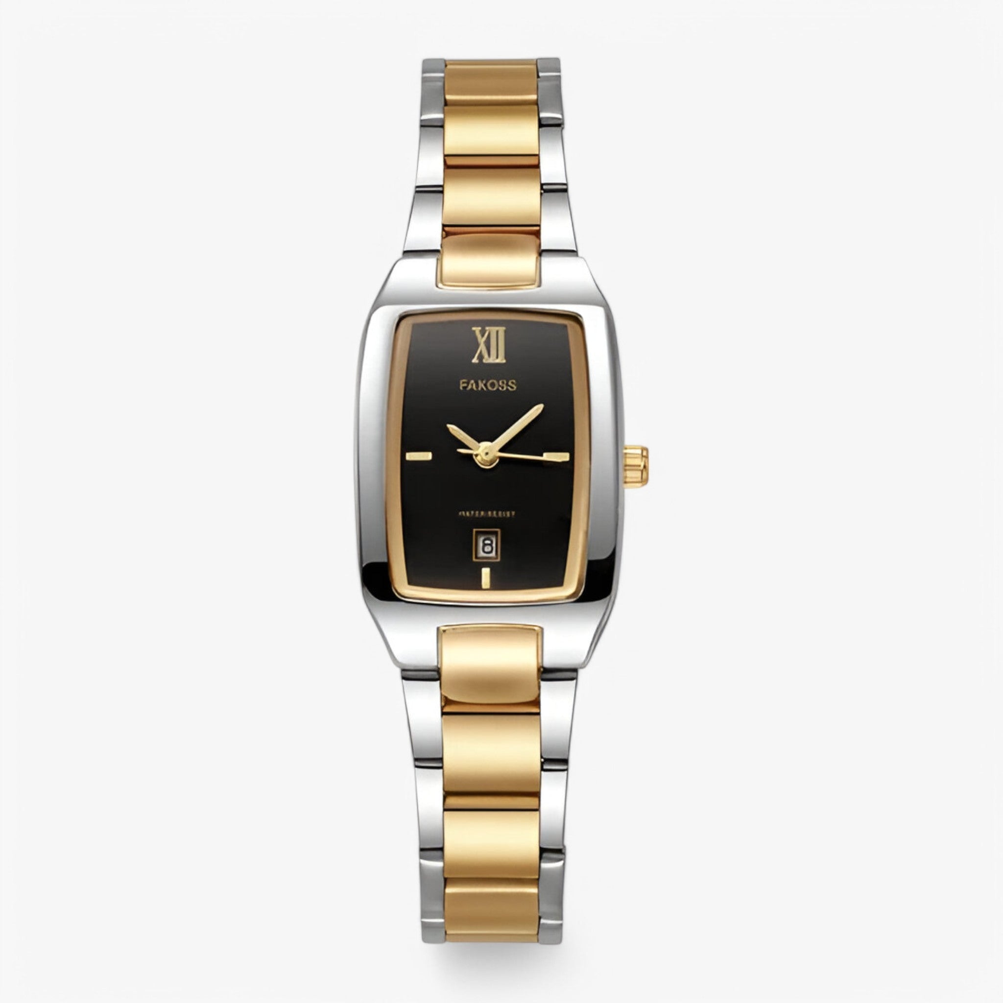 Ruth | Elegant dame quartz ur med firkantet urskive - hvidguld sort - Ruth | Elegant dame quartz ur med firkantet urskive- €25 - {{ product_tags }