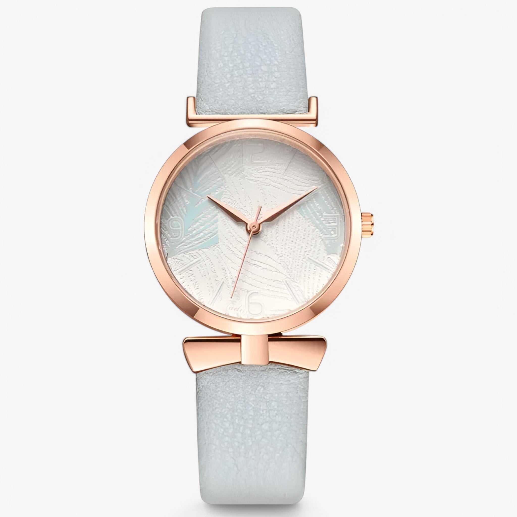 Lesley | Dameur med digitalt quartz urværk og bladmotiv - Lyseblå - watches - {{ product_tags }
