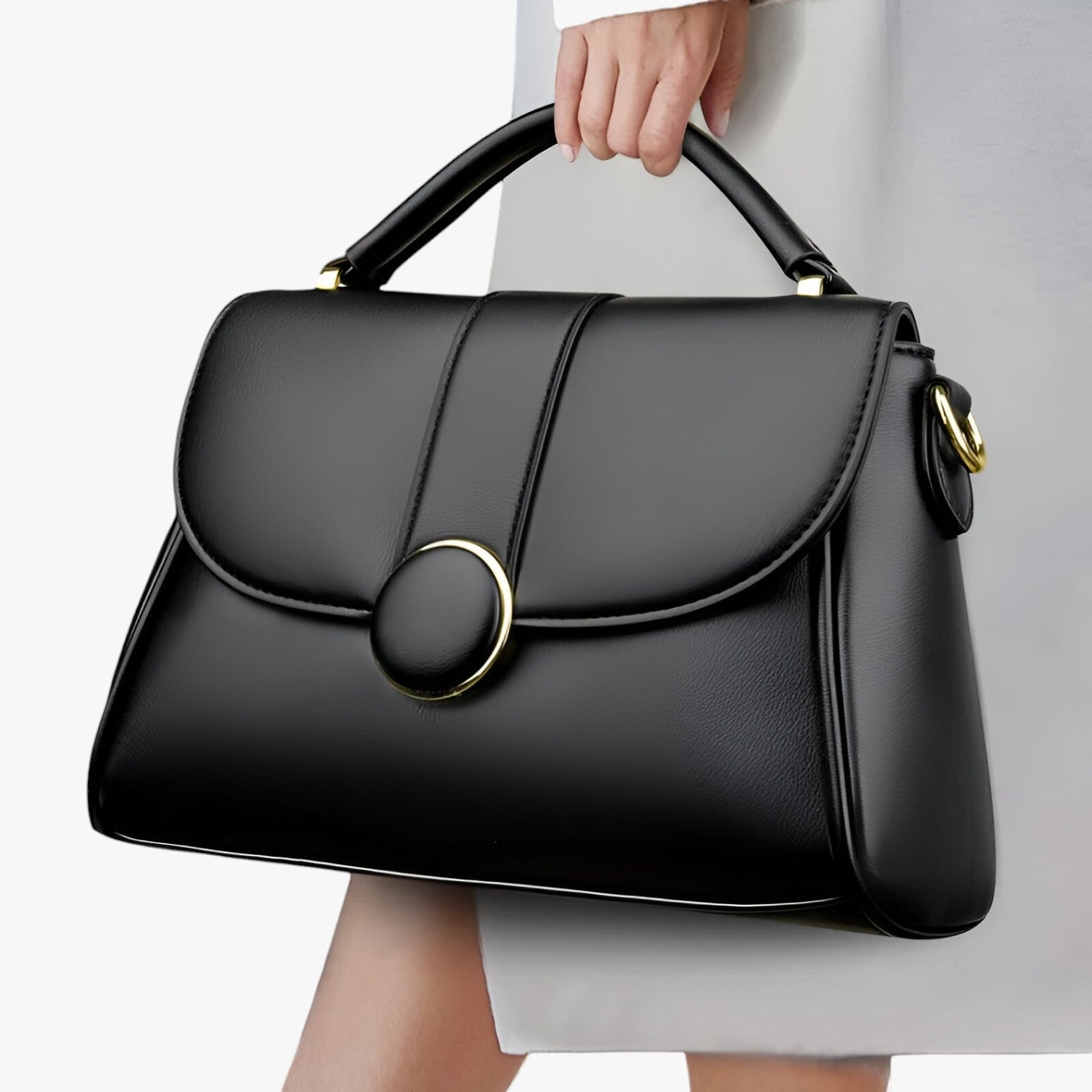 Suzy | Elegant skuldertaske med logo - - bags - {{ product_tags }