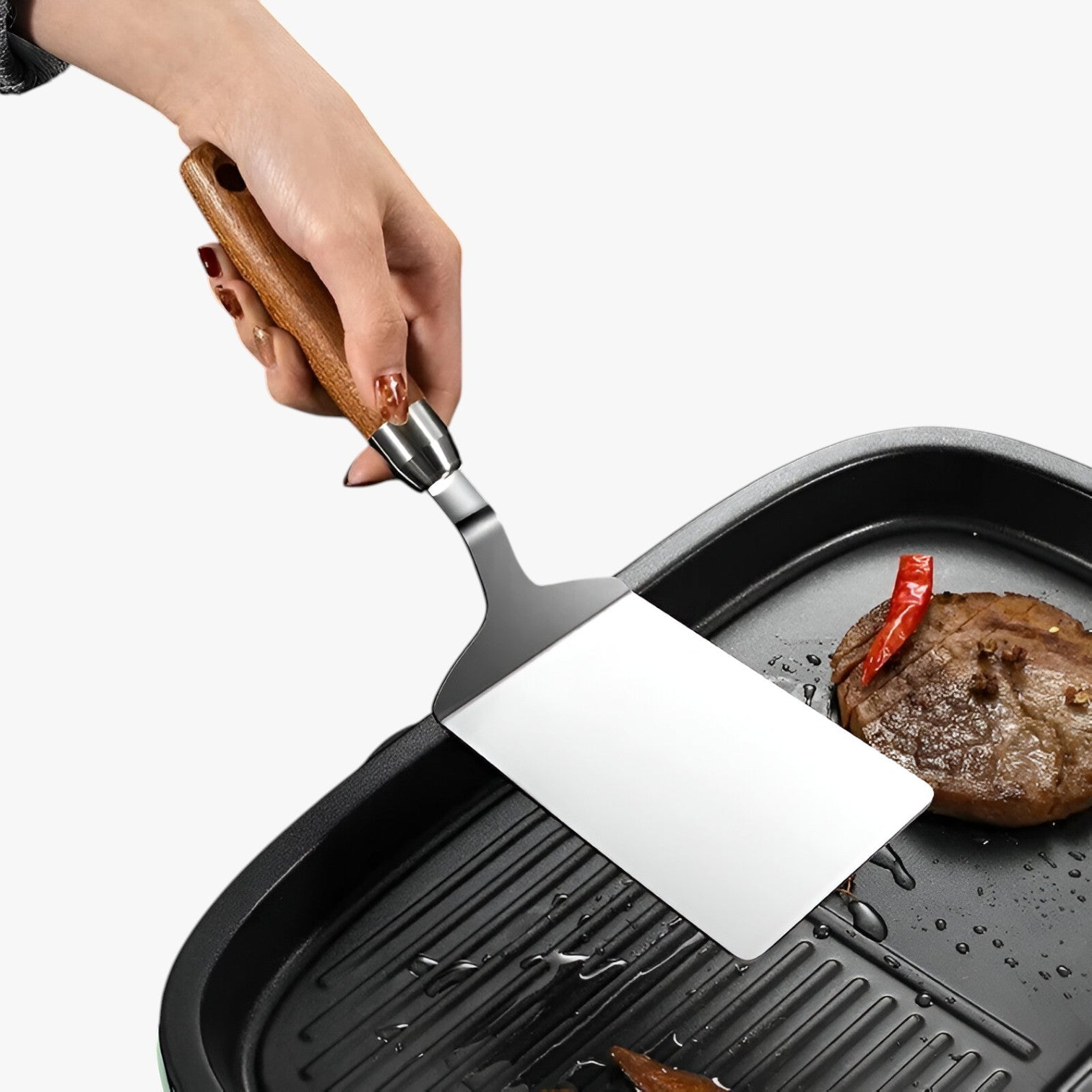 Rowyn | Holdbar grillspatel med træhåndtag - - house & garden - {{ product_tags }