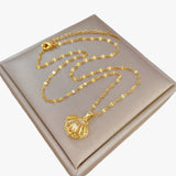 Nadia | Retro Pearl Necklace with Mother-of-Pearl