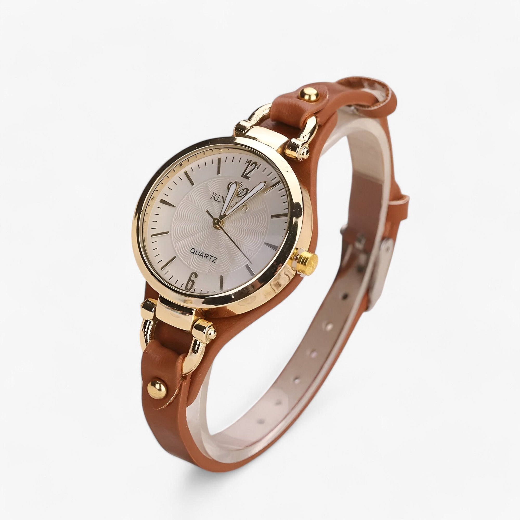 Jiezel | Dameur - Stilfuld slank PU-læderrem - Brun - watches - {{ product_tags }
