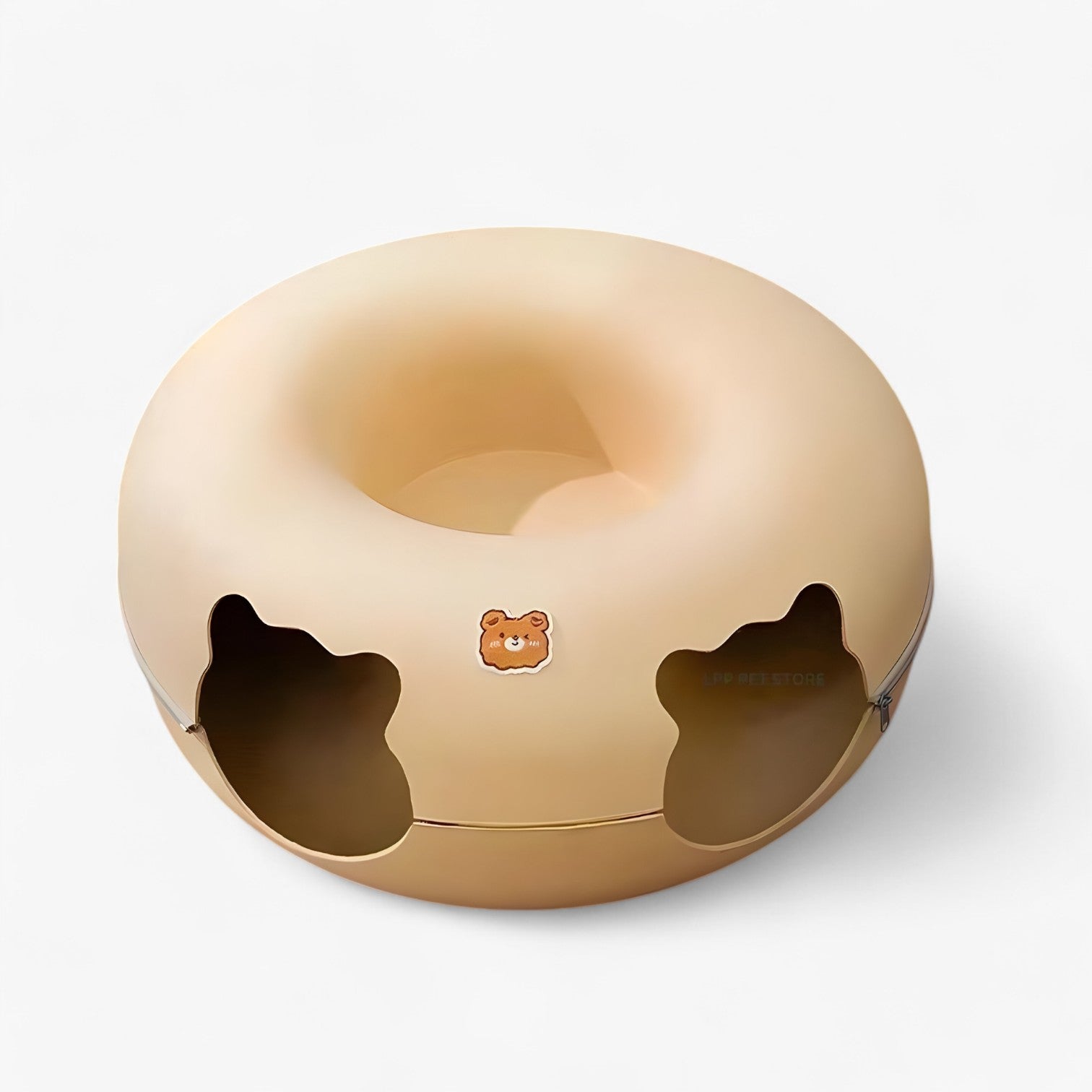 Maggie | Skønt interaktivt kattebed: lege, slappe af og opdage - Brun bjørn - other - {{ product_tags }