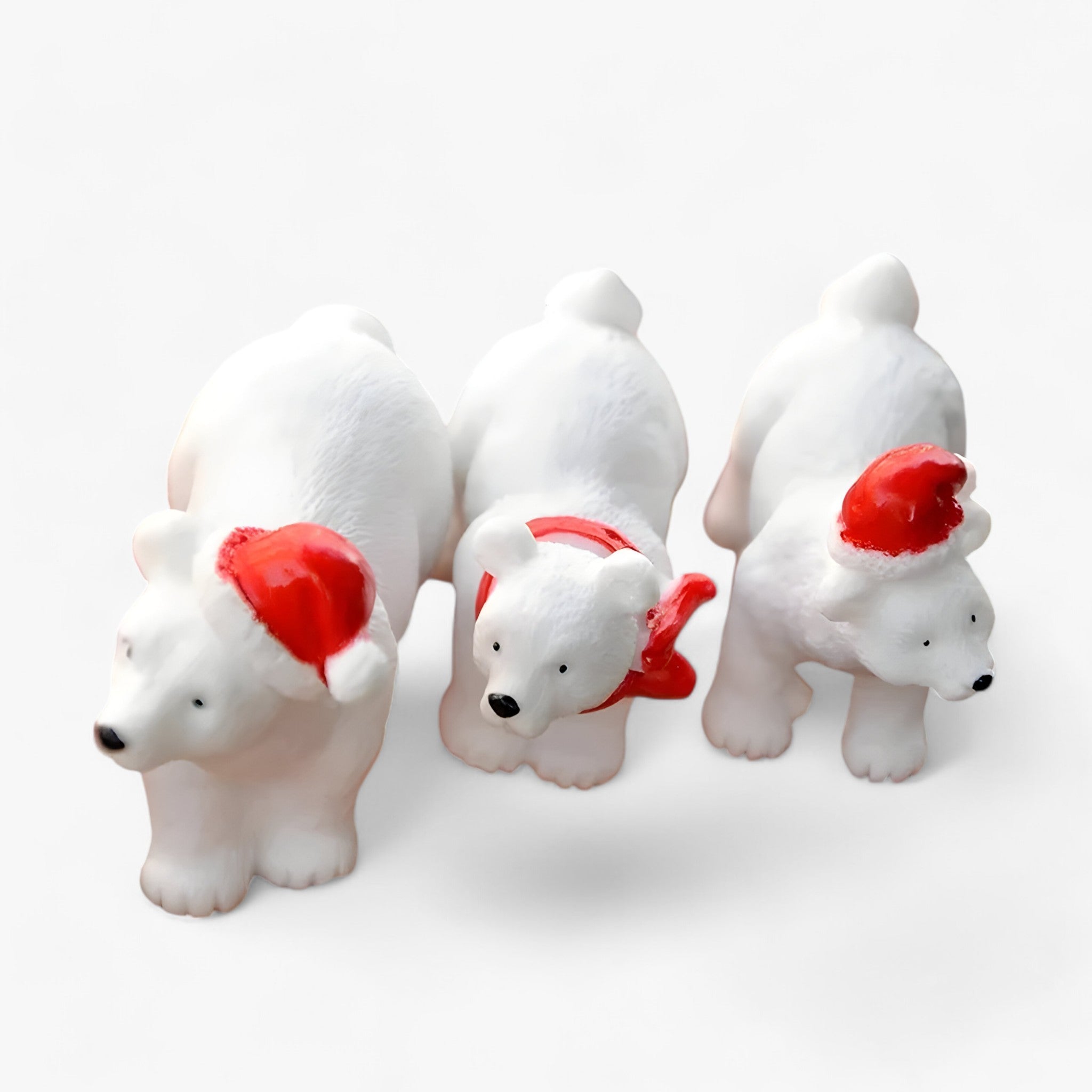Léo | Sæt med miniaturefigurer af isbjørne - juledekoration og DIY-tilbehør til snedækkede landskaber - Bjørn 3 6 Stykker - christmas - {{ product_tags }
