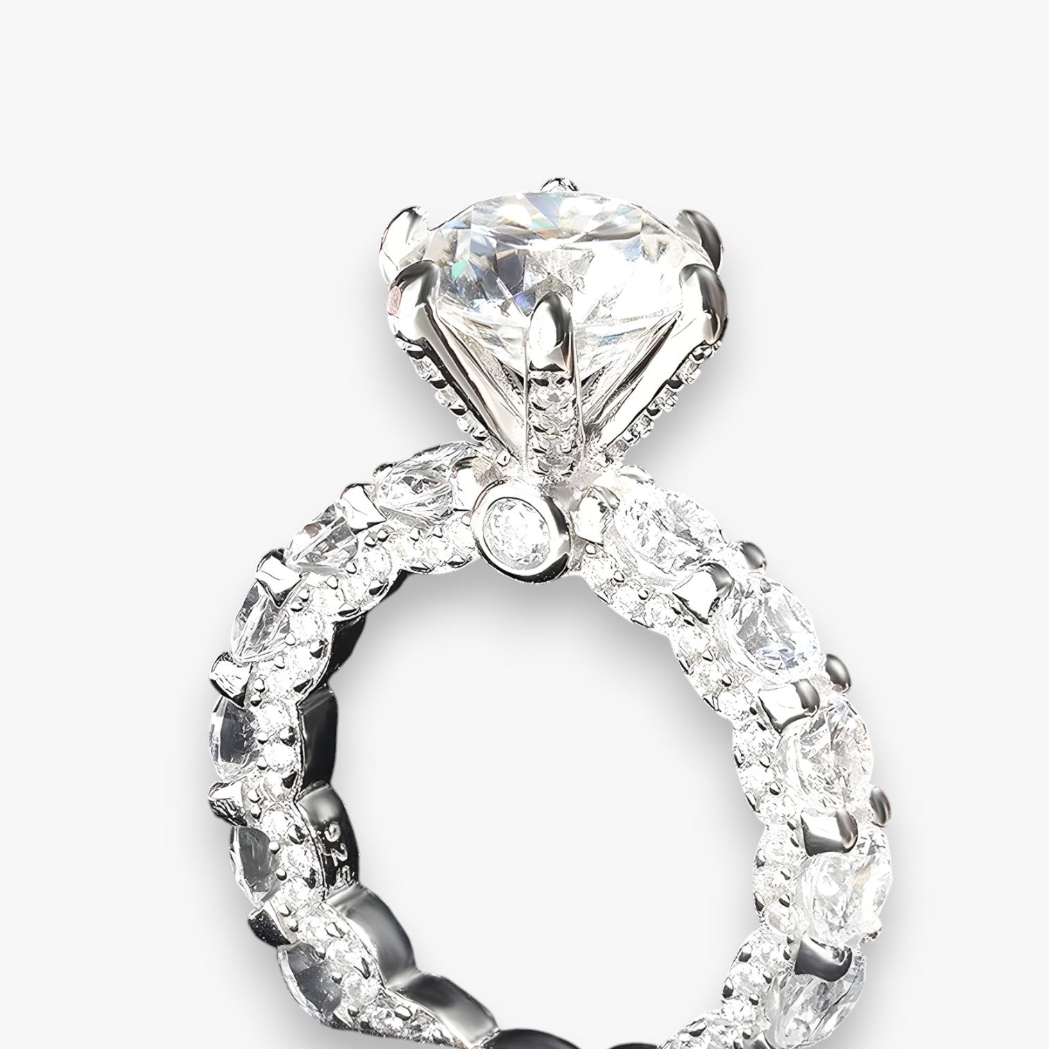 Rafaela | Moissanit Forlovelsesring – S925 Sølv med Skjult Halo - - other - {{ product_tags }