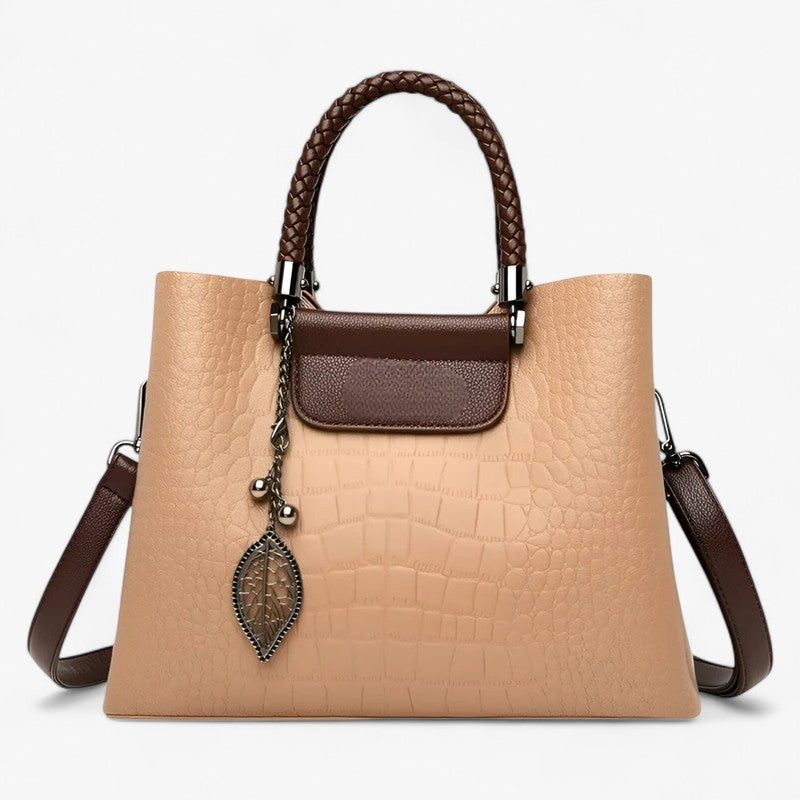 Margaret | Skuldertaske og crossbody taske i blødt læder - Khaki - bags - {{ product_tags }