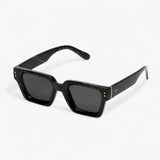 Alaric | Luxury unisex square black sunglasses