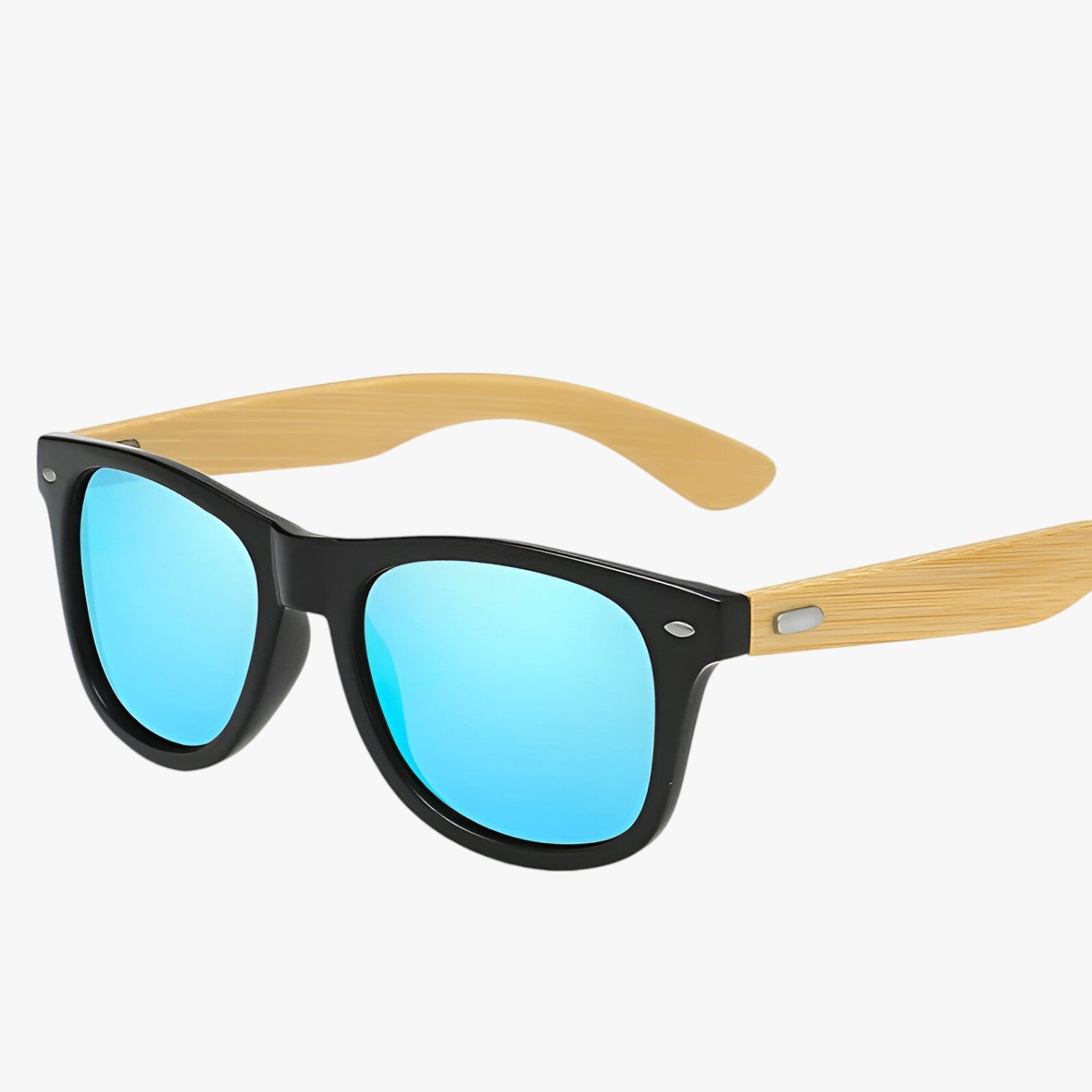 Jamari | Stilfuld træsolbrille – polariseret & UV-beskyttelse - Blå - other - {{ product_tags }