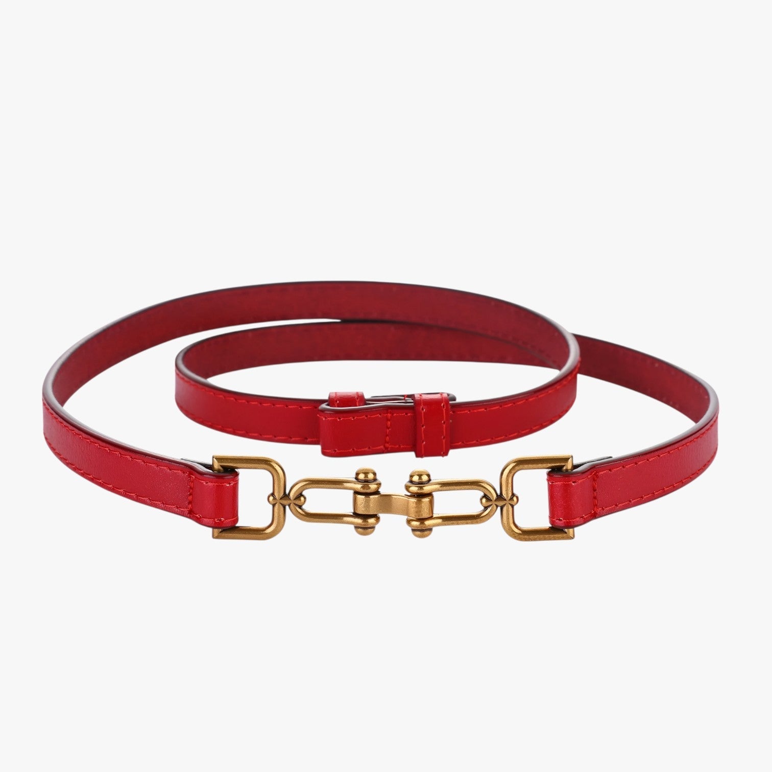 Alora | Bred talje i læder i koreansk stil - Rød 97cm CINA - men's fashion - {{ product_tags }