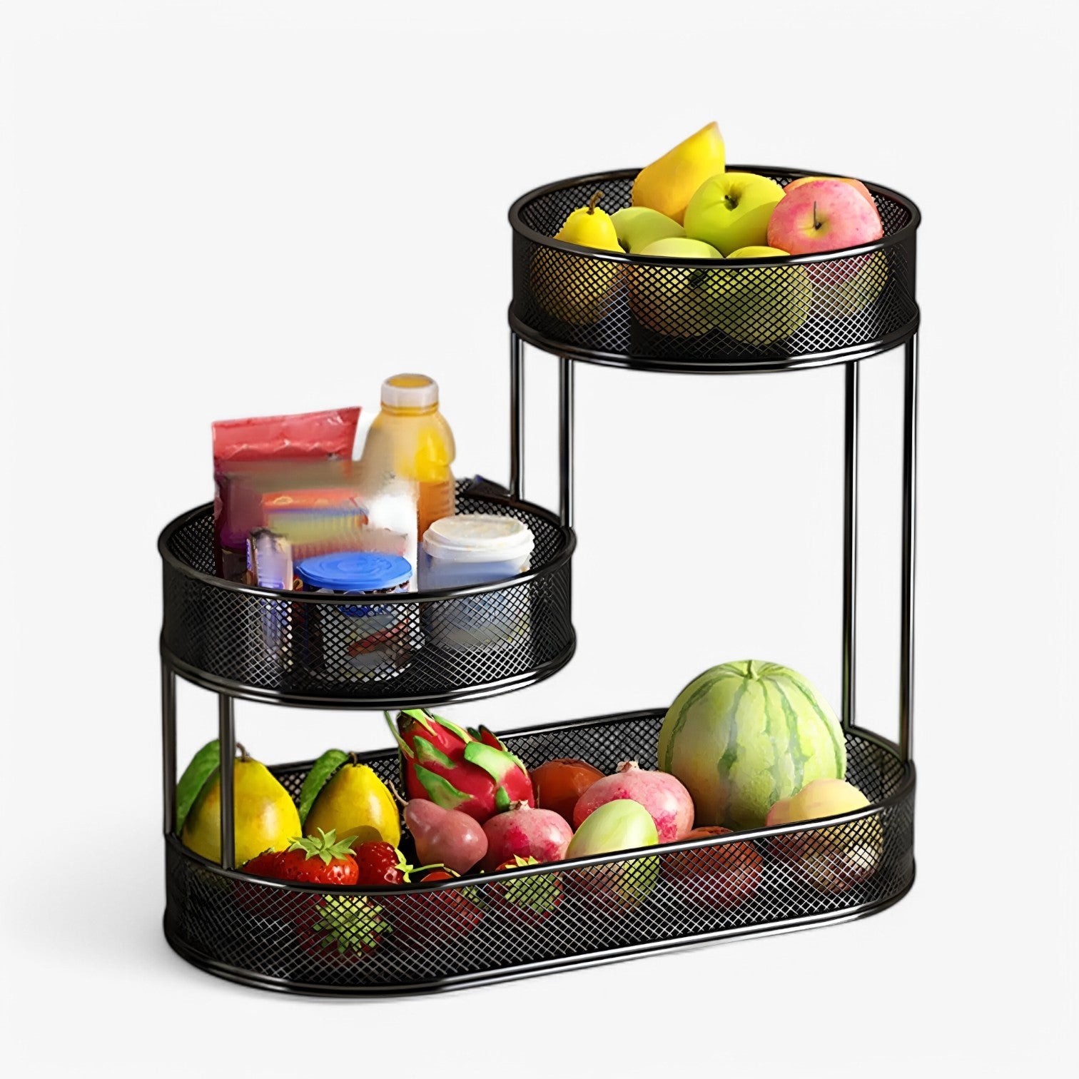 Milena | Stilfuld jern frugtskål – Hold frugt frisk og organiseret - - house & garden - {{ product_tags }