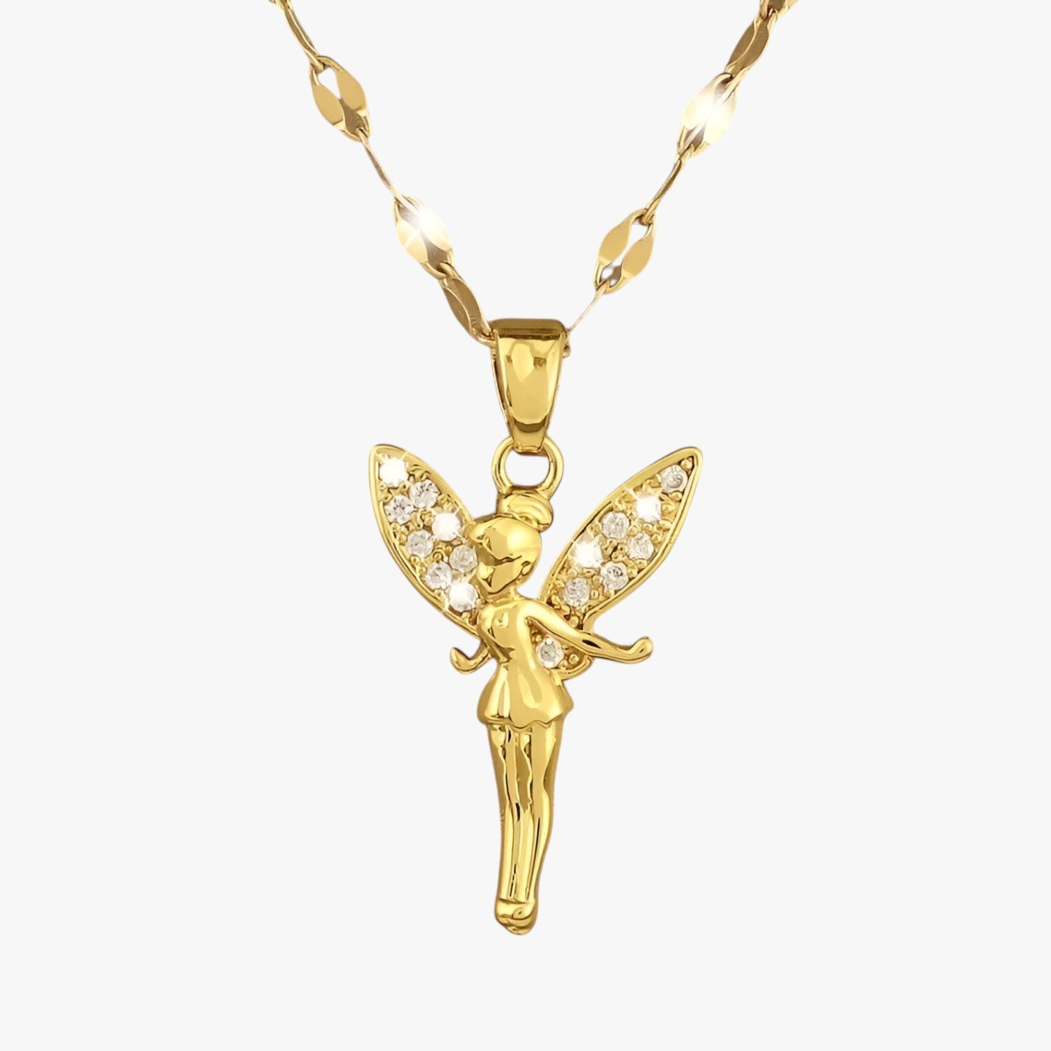 Lilly | Eventyrhalskæde med blomst og fe - XL1723 - women's fashion - {{ product_tags }