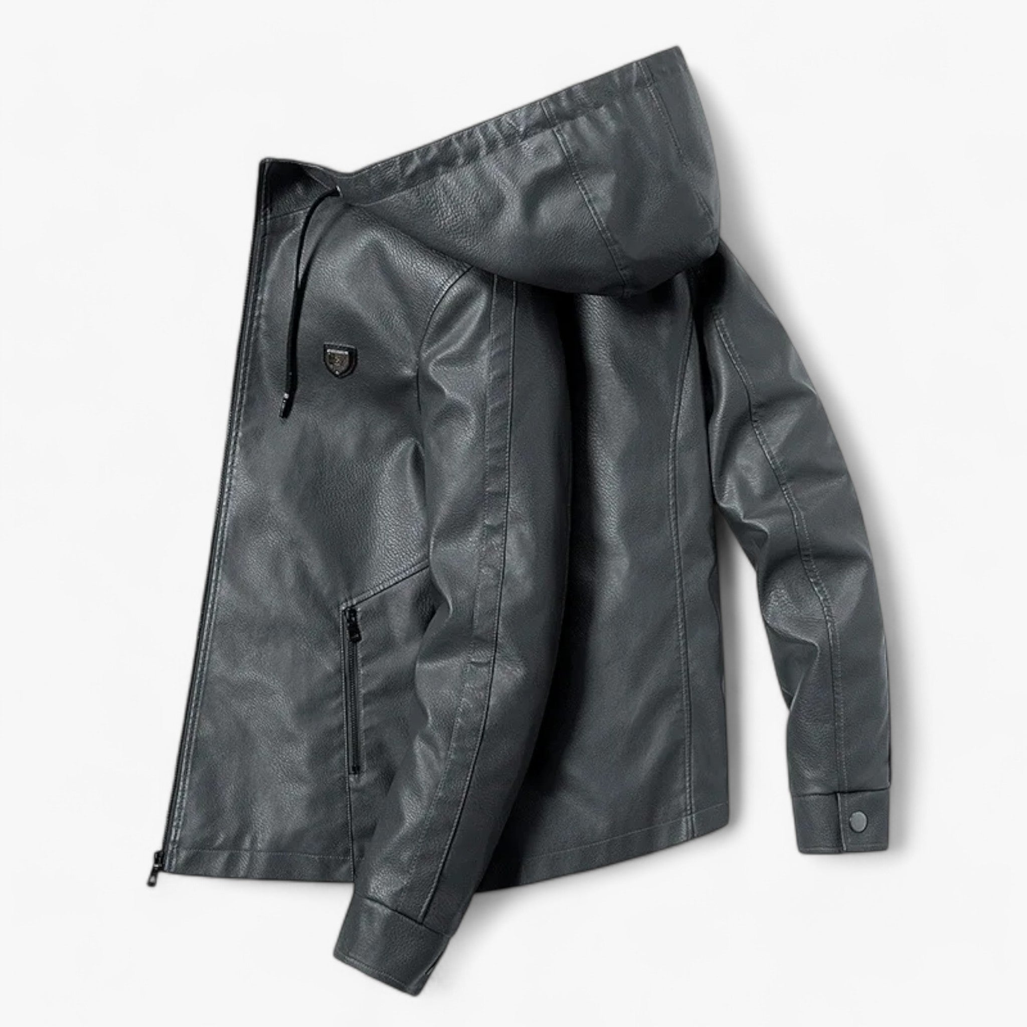 Nolan | Oversized Læderjakke med Hætte - - men's fashion - {{ product_tags }