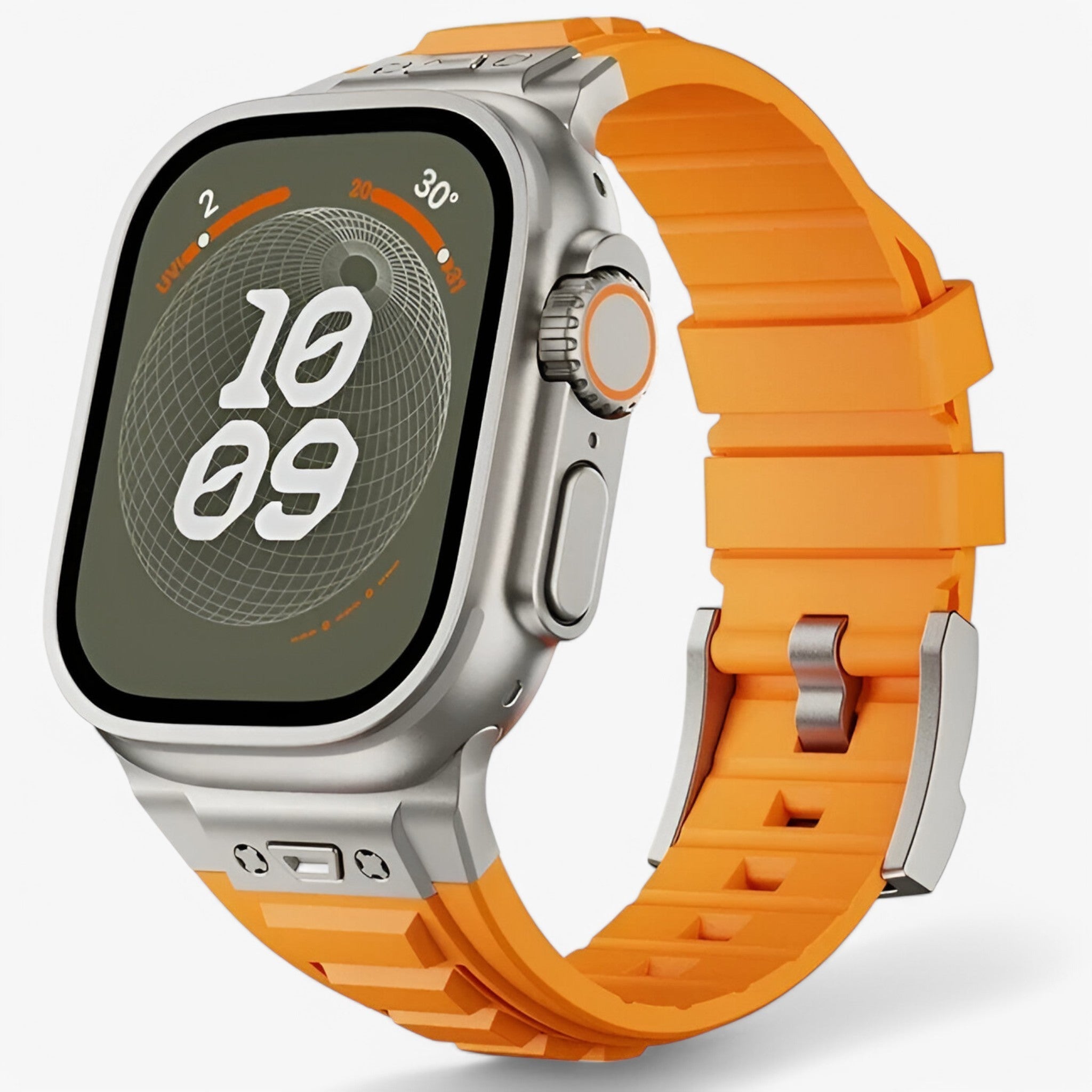 Alex | Silikone sportsbånd til Apple Watch - titanium orange - watches - {{ product_tags }
