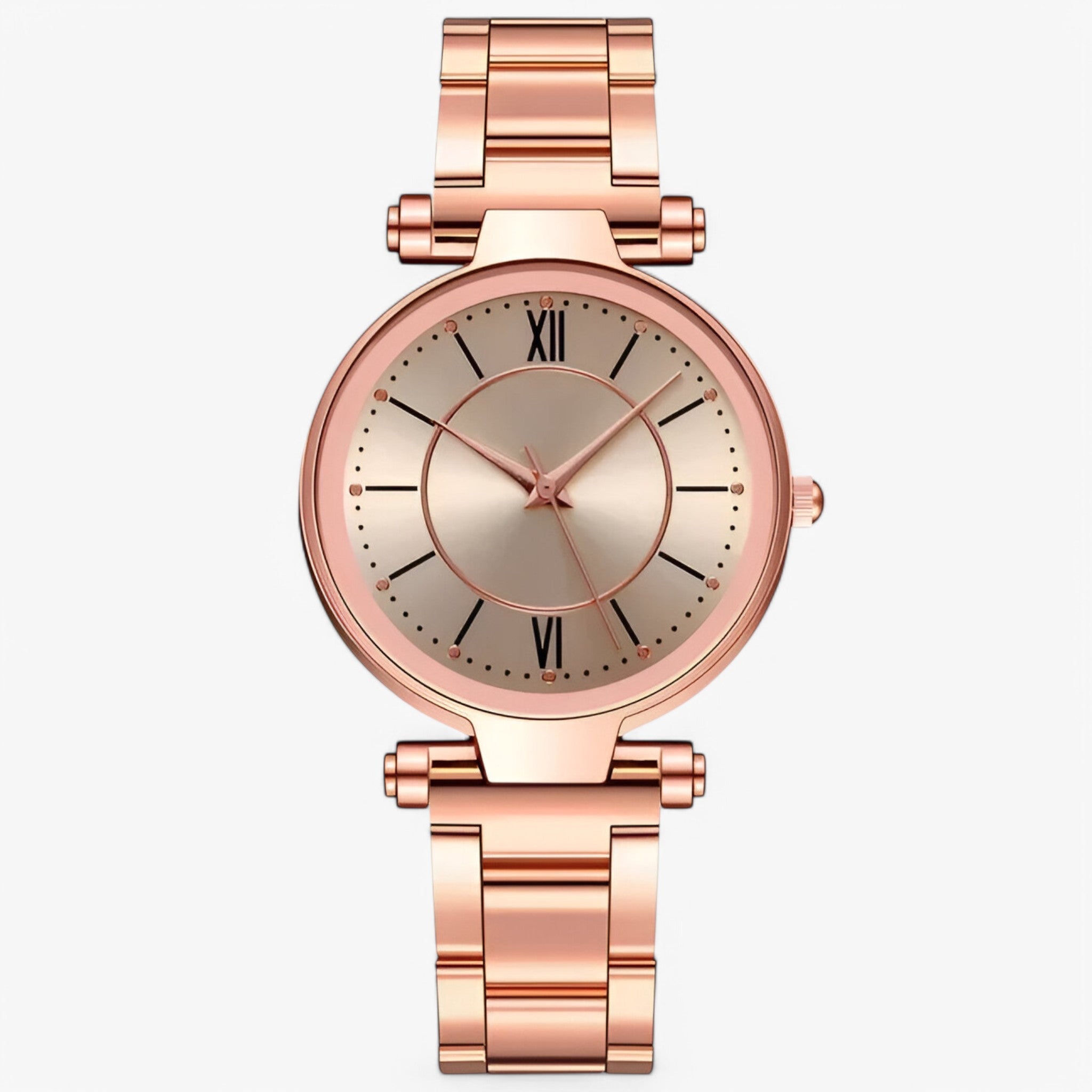 Claudia | Klassisk rosa stålur - guld lyserød - watches - {{ product_tags }