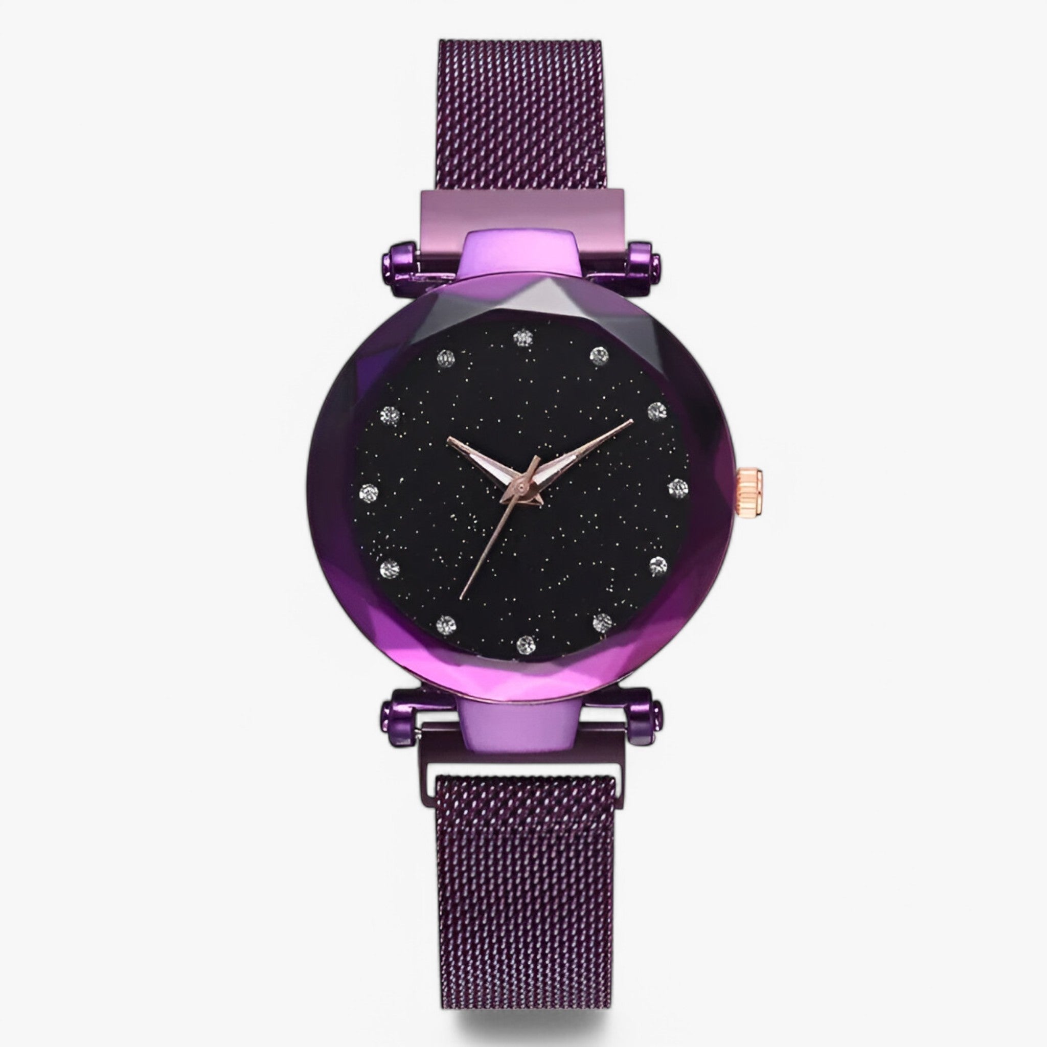 Stella | Dameshorloge met sterrenkoekjeswijzerplaat - lilla - watches - {{ product_tags }
