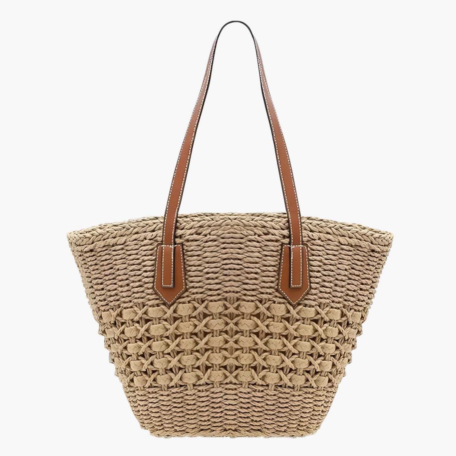Leilani | Dame gevlochten strå skuldertas - Letvægts og rummelig sommertas - - bags - {{ product_tags }