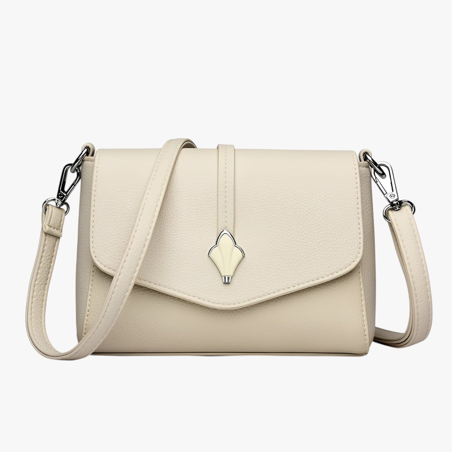 Julianna | Luksus PU læder skuldertaske - Grigio chiaro - bags - {{ product_tags }