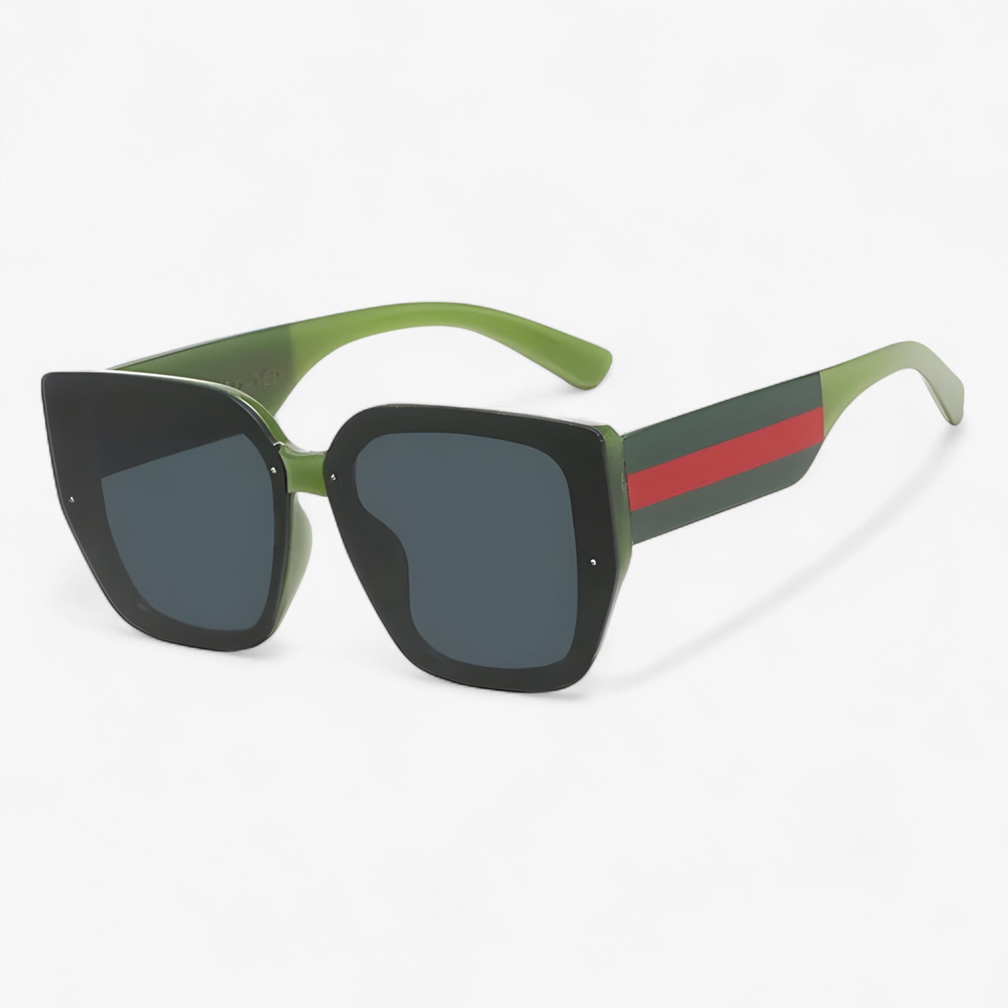 Roco | Multi-farvet polygonal retro-solbrille til damer - Grøn - women's fashion - {{ product_tags }