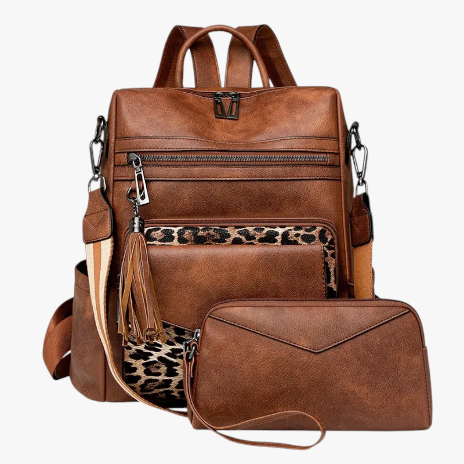 Avianna | Elegant og rummelig læderrygsæk - Brun - Avianna | Elegant og rummelig læderrygsæk - €25 - {{ product_tags }