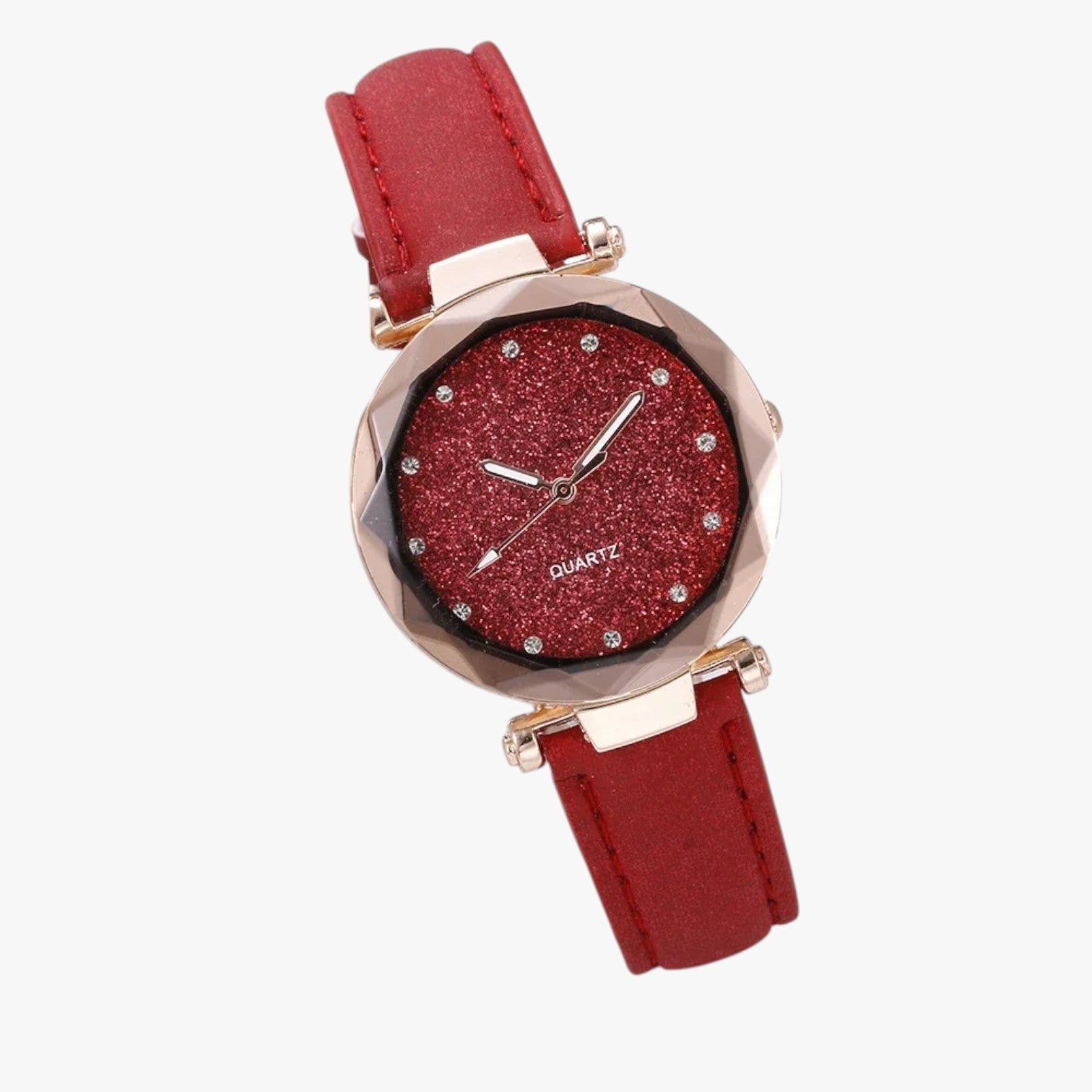 Kiana | Starry Sky Rose Sølv Ur - Rød - watches - {{ product_tags }