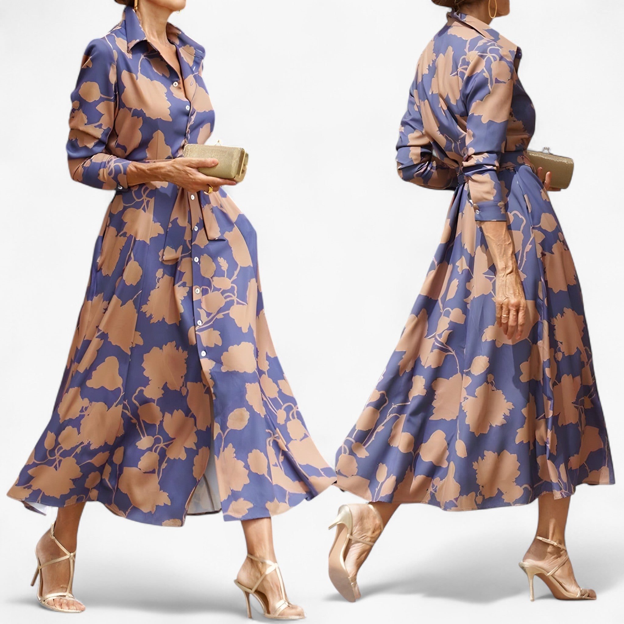 Flora - Klassisk Skjortekjole - - women's fashion - {{ product_tags }