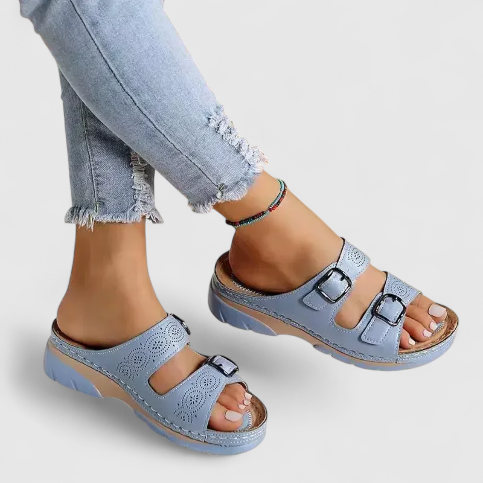 Onnelee | Damer Ortopædiske Sandaler med Spænder Sommerkomfort - - Onnelee | Damer Ortopædiske Sandaler med Spænder Sommerkomfort - €25 - {{ product_tags }