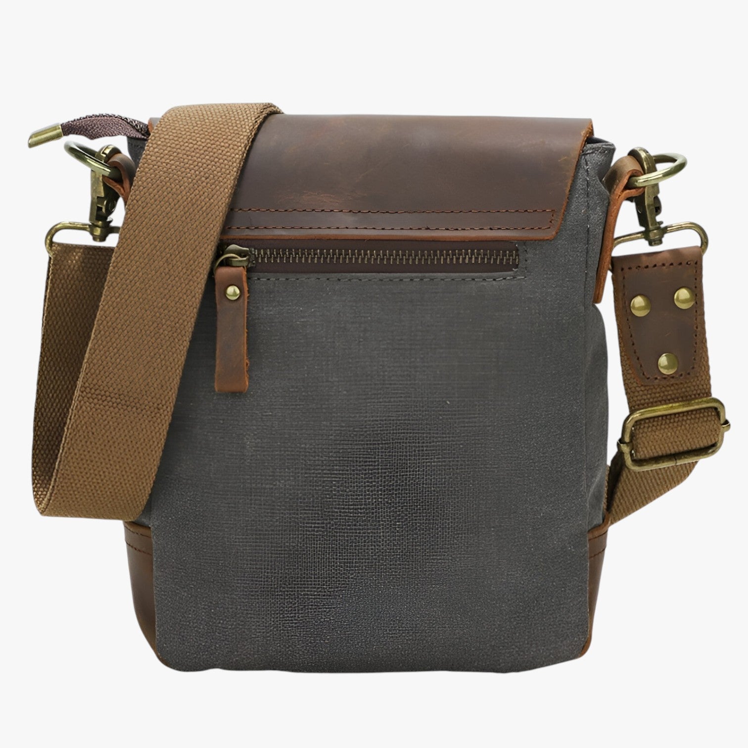 Archie | Vintage skuldertaske i lærred og læder - - bags - {{ product_tags }