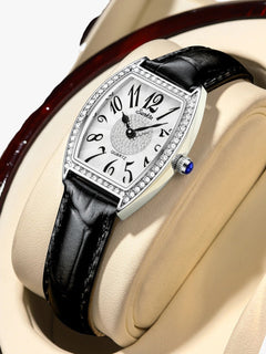 Seraphina | Elegant Dameur LIGE Sunkta Quartz, Læder, Vandtæt