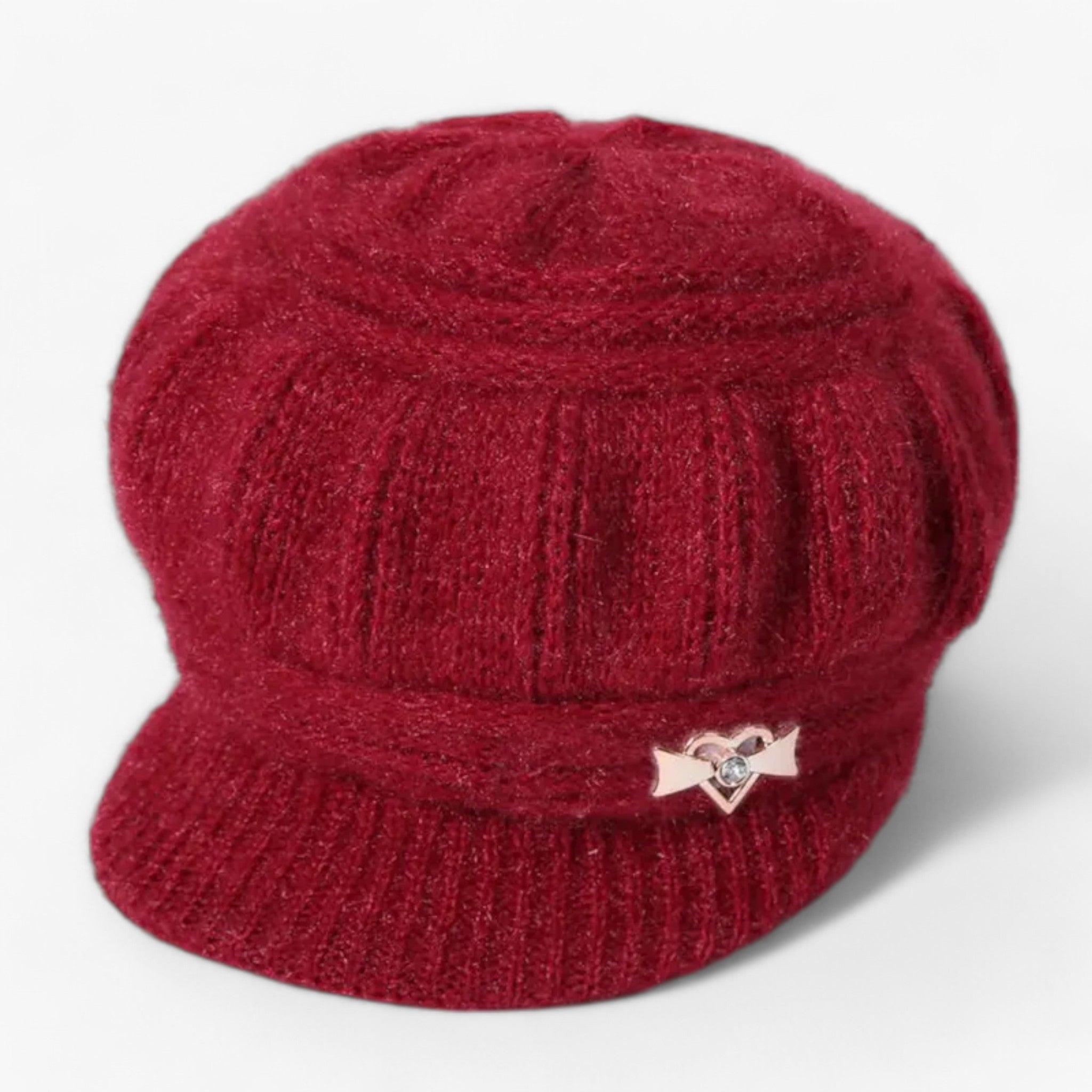 Sophie | Strikket koralfleecehue - dobbelt varmebeskyttelse - Rød - winter - {{ product_tags }