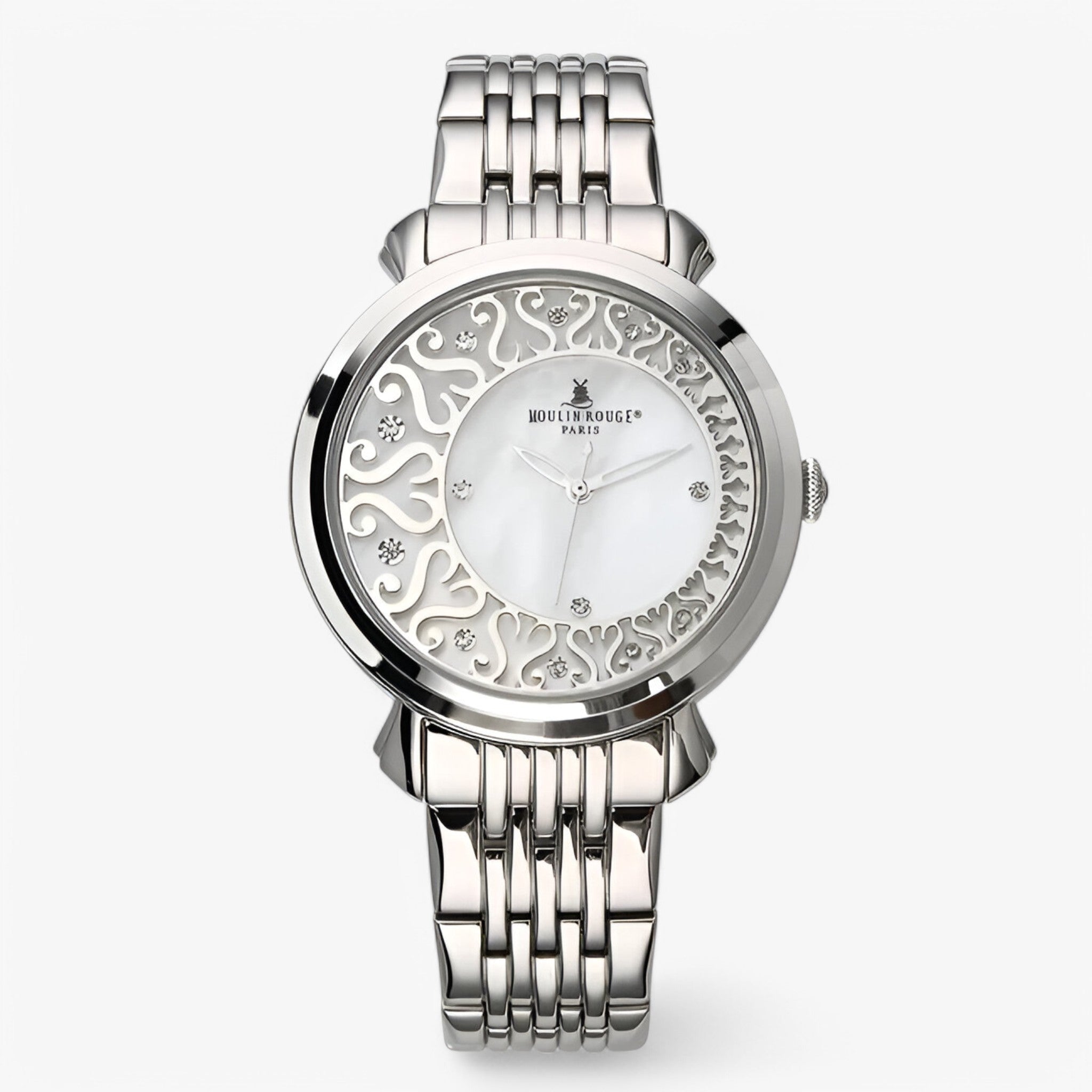 Eunice | Vintage stålur med sommerfuglespænde - hvid - watches - {{ product_tags }