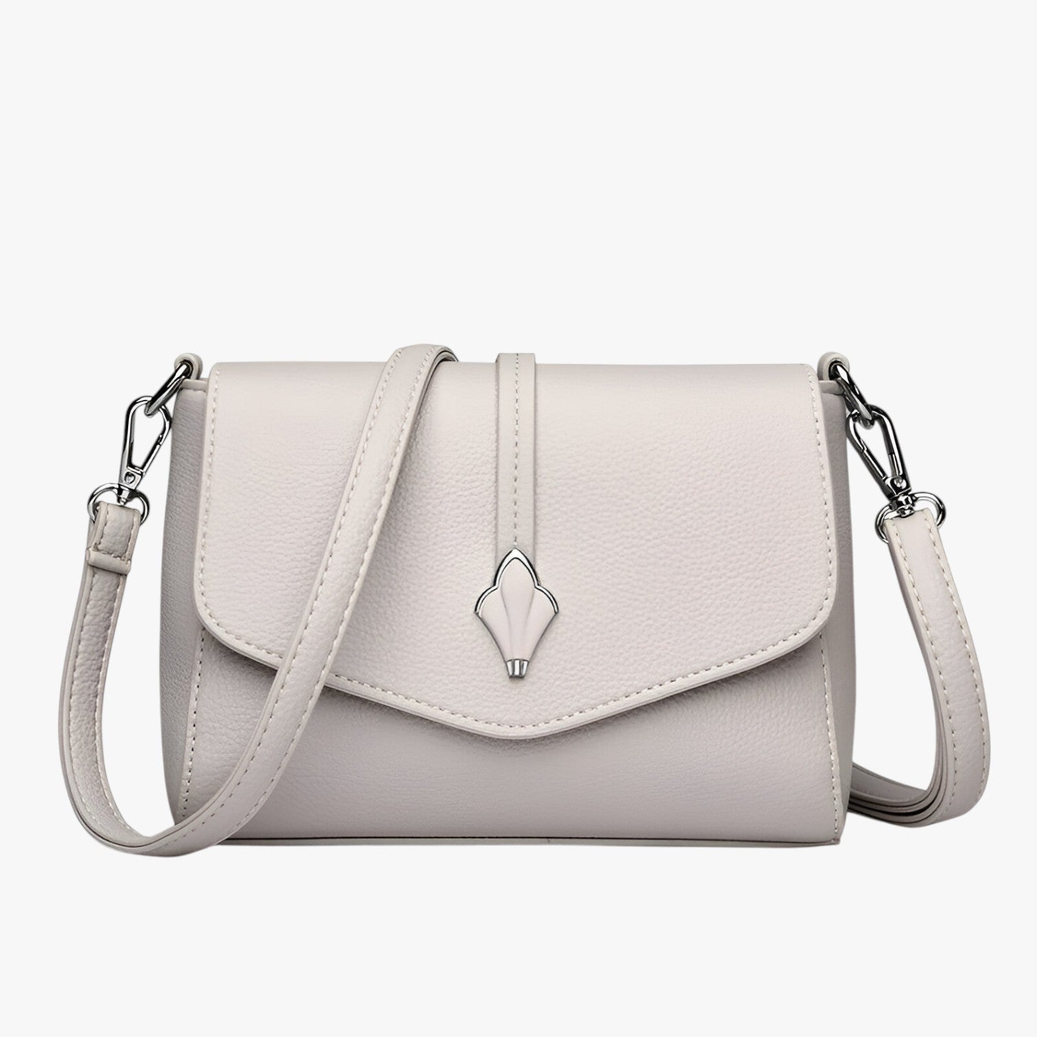 Julianna | Luksus PU læder skuldertaske - Bianco riso - bags - {{ product_tags }