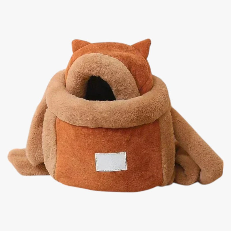 Charmerende kat i bæretaske plys - Kaffe - bags - {{ product_tags }