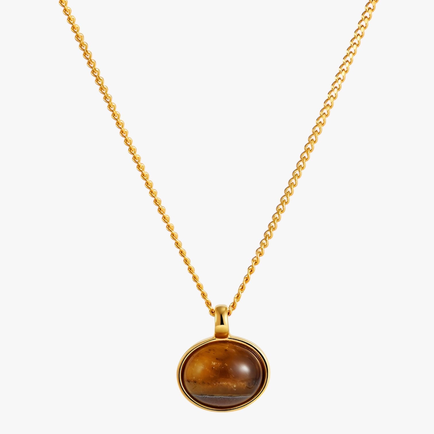 Eve | Vintage halskæde med tigerøje sten - - women's fashion - {{ product_tags }