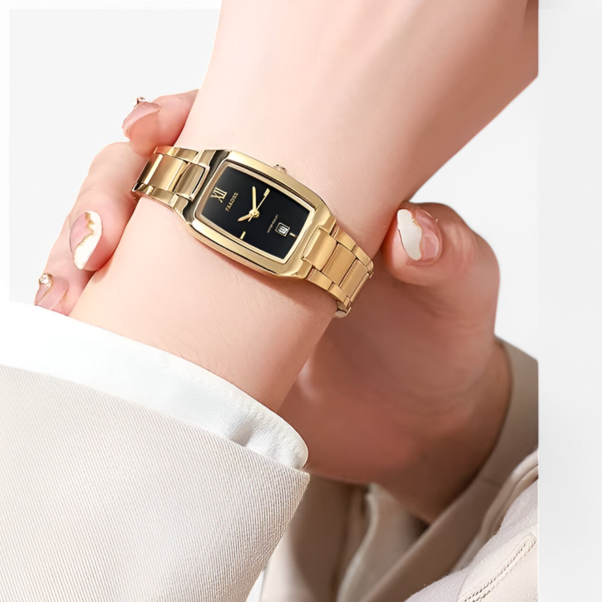 Ruth | Elegant dame quartz ur med firkantet urskive - - Ruth | Elegant dame quartz ur med firkantet urskive- €25 - {{ product_tags }