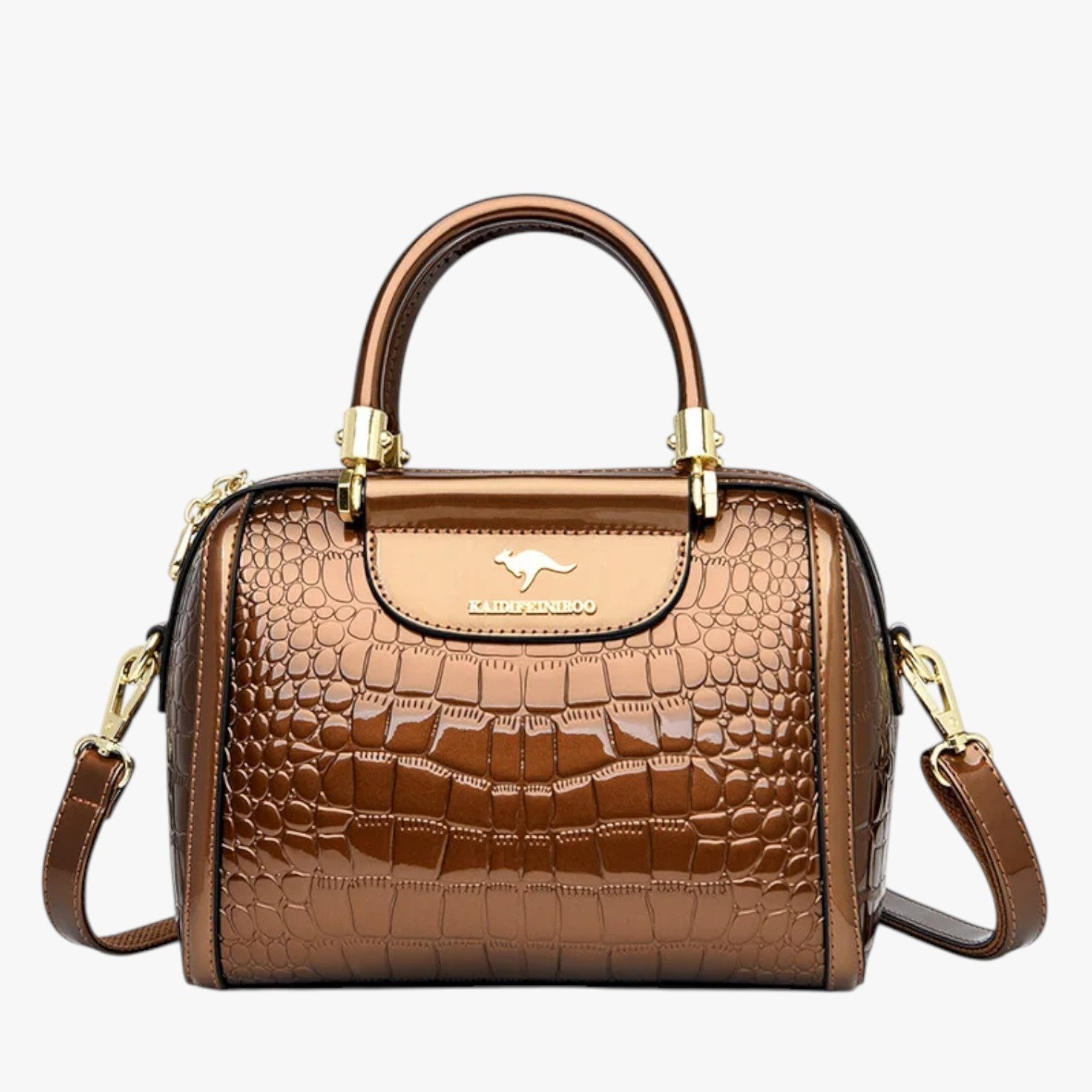 Brenda | Eleganza lige ved hånden – Mærkede og luksuriøse skuldertasker - Guld - bags - {{ product_tags }