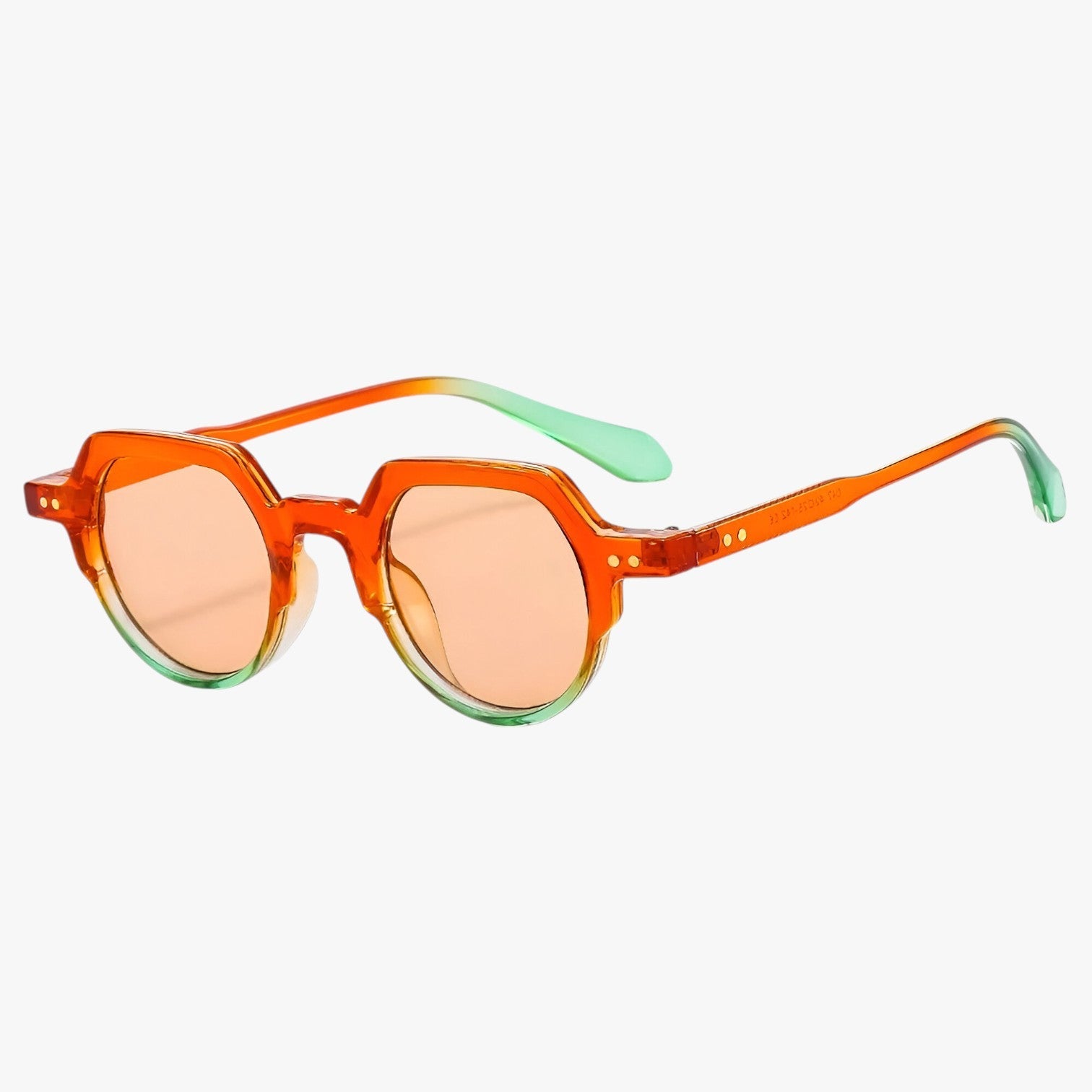 Eden | Punk Solbriller UV400 Uregelmæssig Retro Design med Oceaniske Linser - orange som på billede - men's fashion - {{ product_tags }