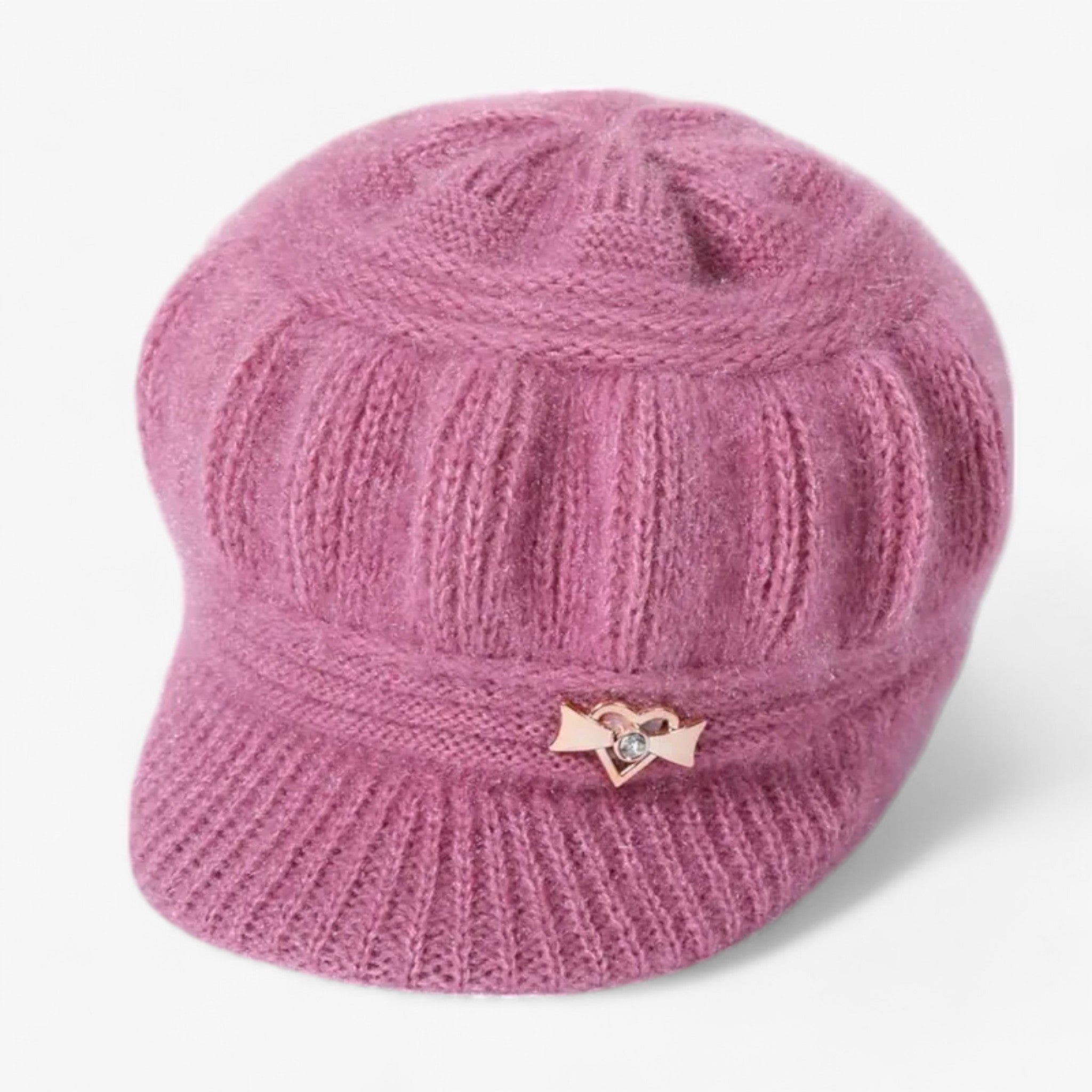 Sophie | Strikket koralfleecehue - dobbelt varmebeskyttelse - Lyserød - winter - {{ product_tags }