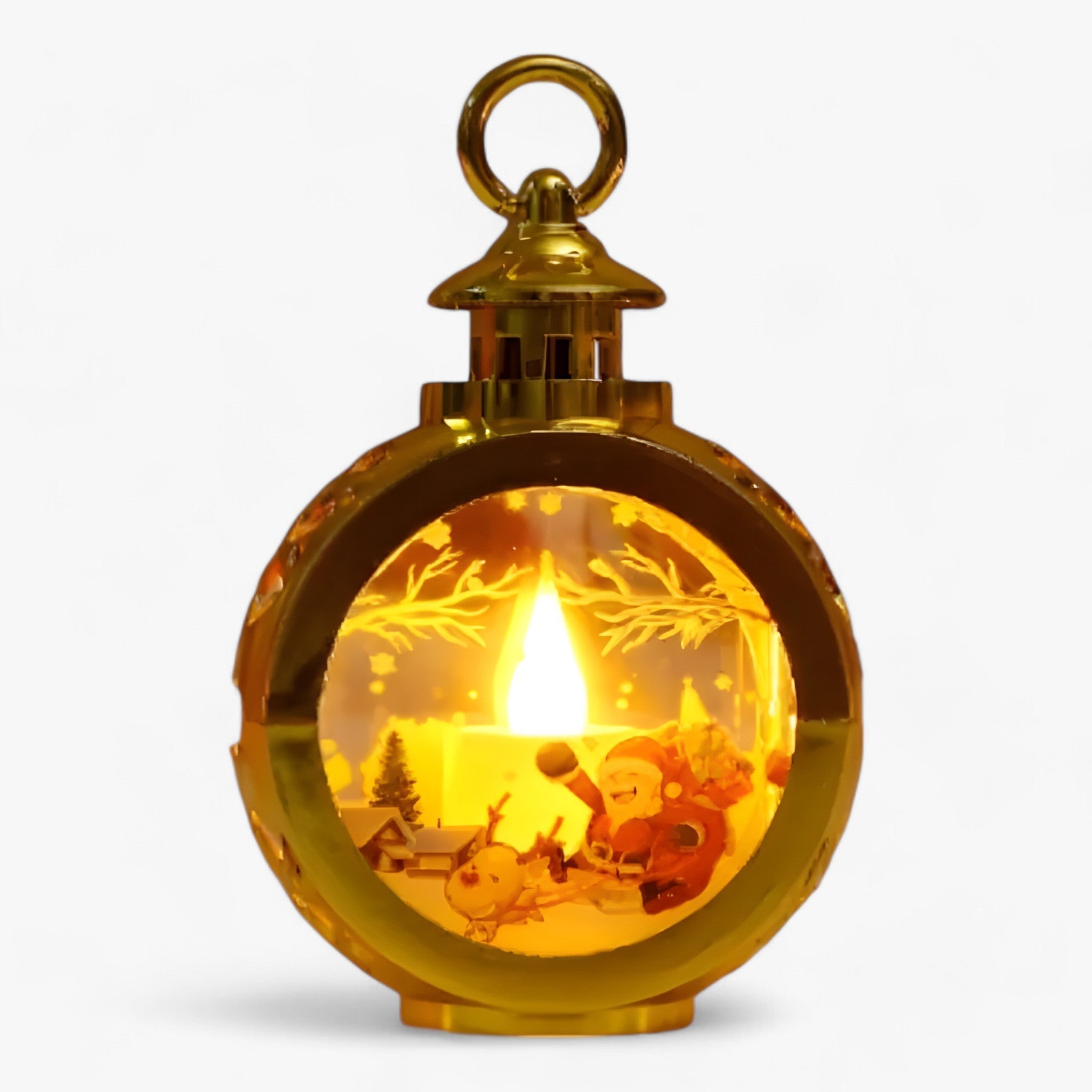 Julien | Julsnögubbelampe - LED-lys med simuleret flamme til udendørs dekoration - Stil 9 1 +1 GRATIS S 8.5x12cm - christmas - {{ product_tags }
