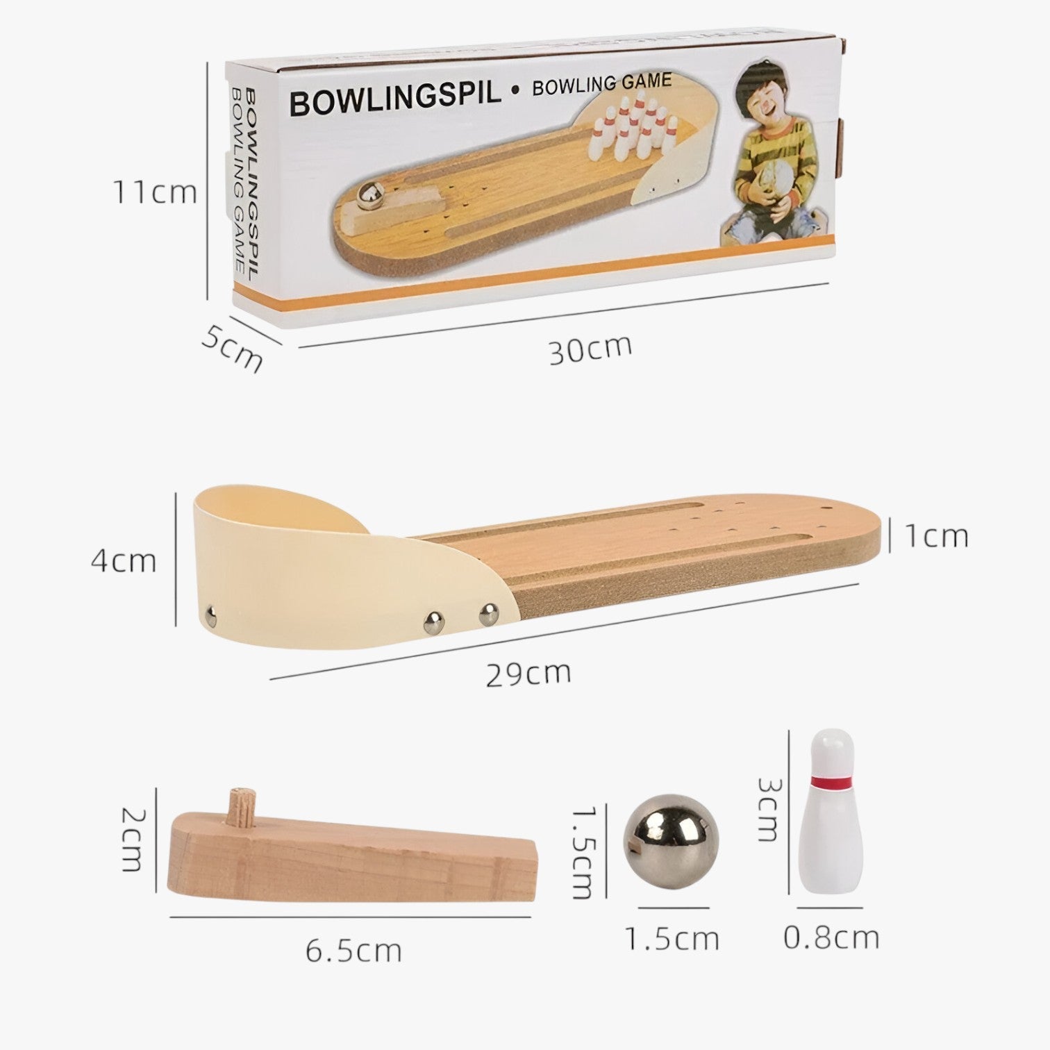 Philip | Mini bowling-spil i træ - - other - {{ product_tags }