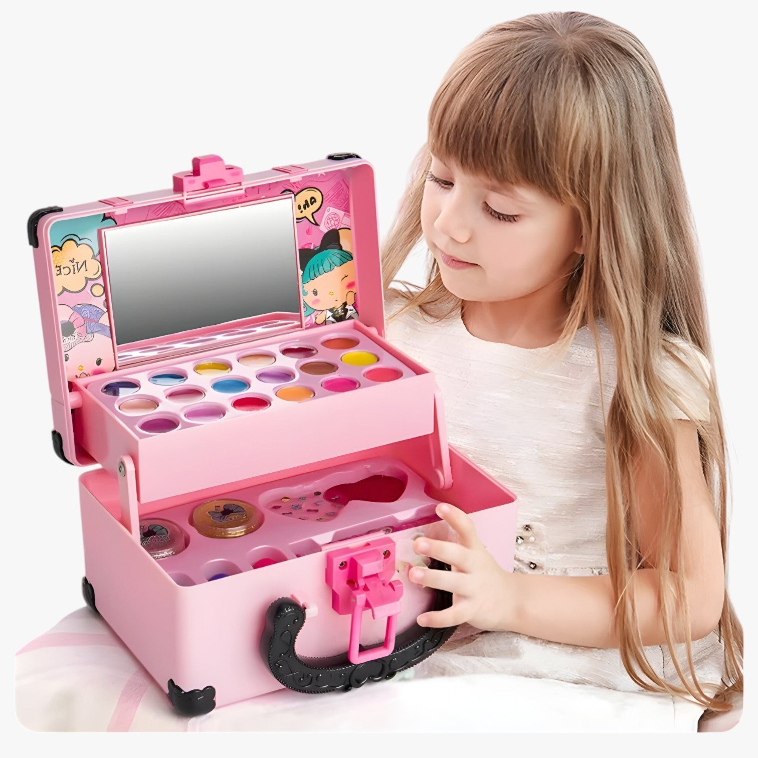 Fenna | Prinsesse Make-up Legetøjssæt – Sikkert & Kreativt Legesjov - - baby - {{ product_tags }