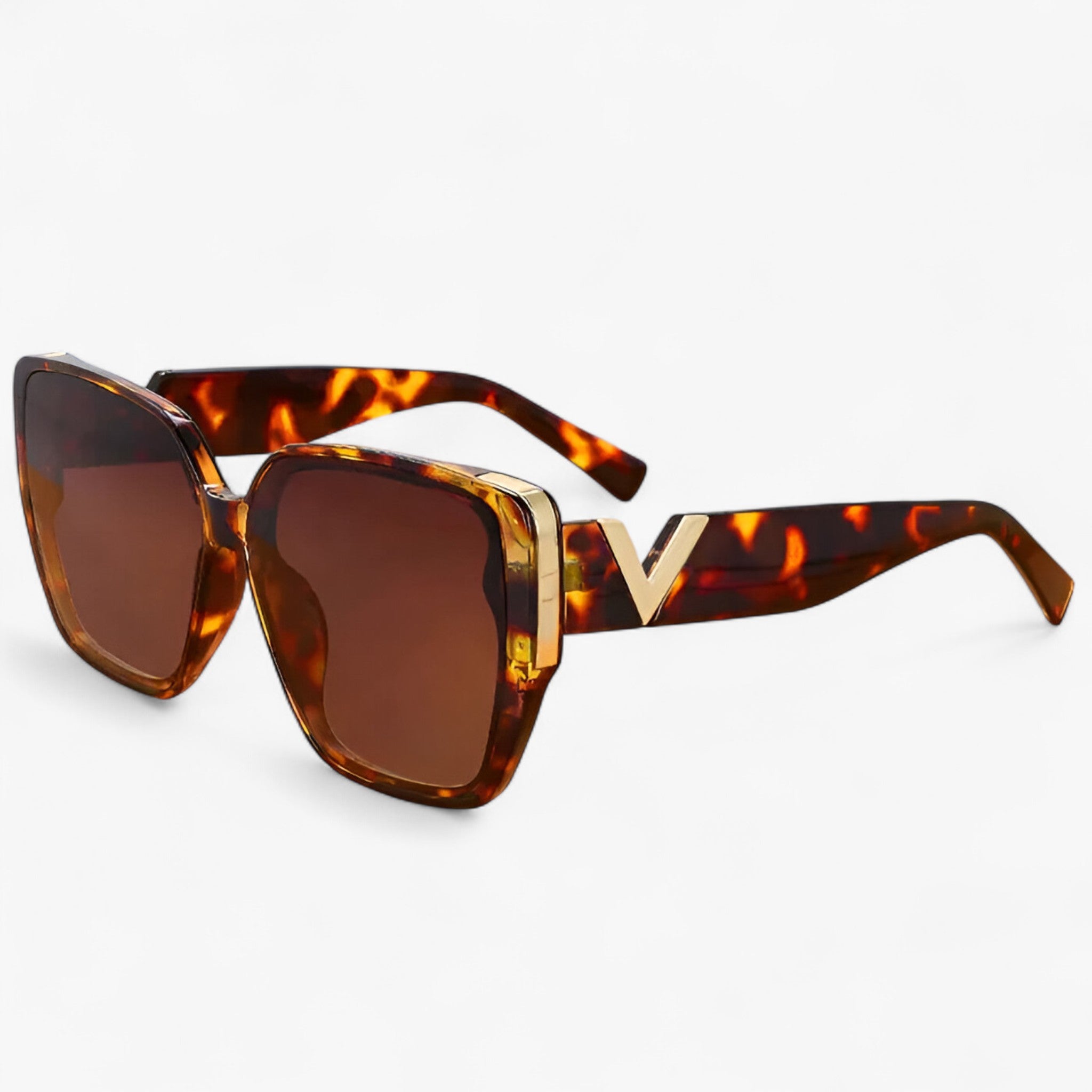 Judas | Vintage V-formede spejlsolbriller - Leopard - watches - {{ product_tags }
