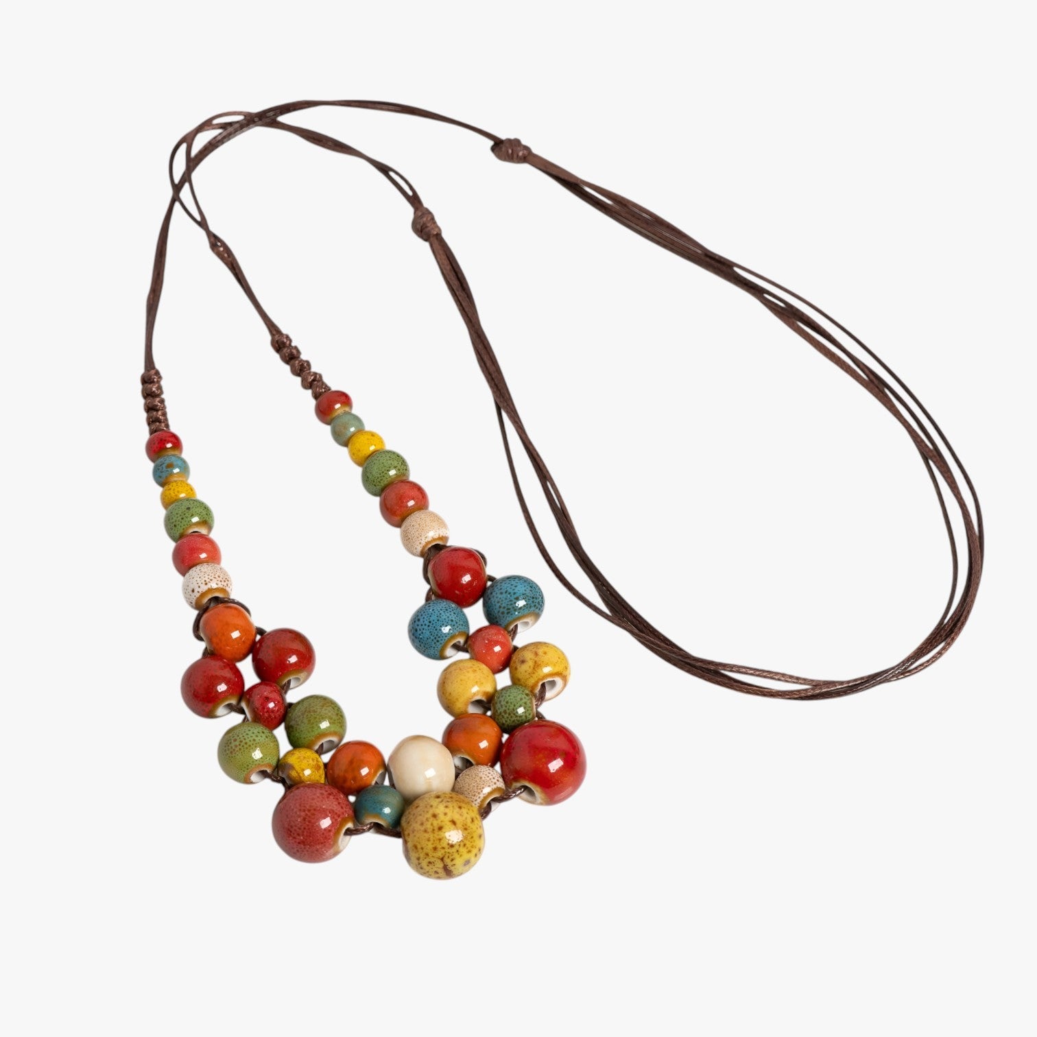 Talia | Farverig håndlavet keramik halskæde – Unik boho-udtalelse - - women's fashion - {{ product_tags }