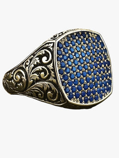 Manuel | Stilfuld vintage ring – tidløs elegance med farverige zirkonia