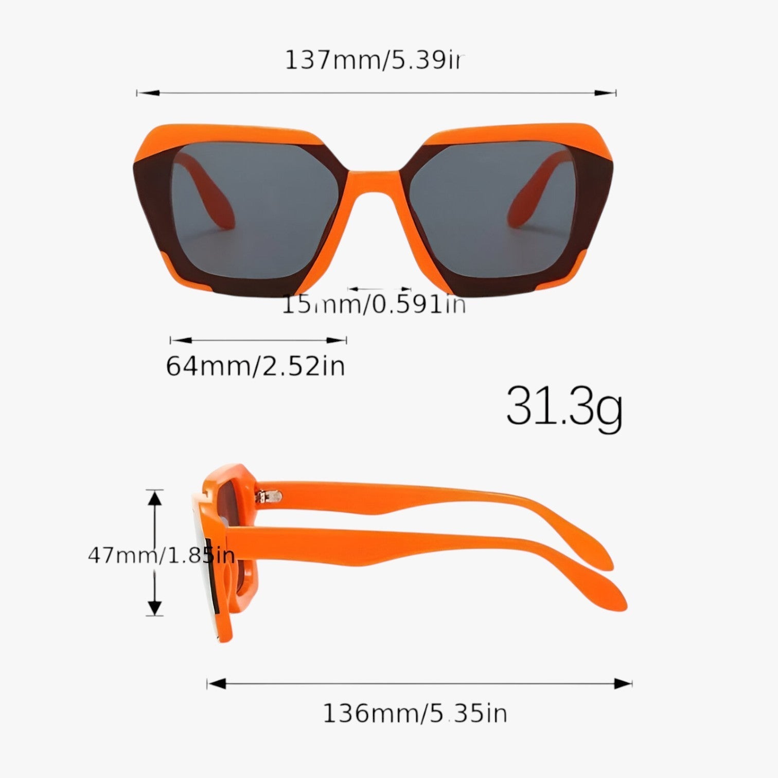 Valerie | Kvinde solbriller med firkantede gradient glas - - women's fashion - {{ product_tags }