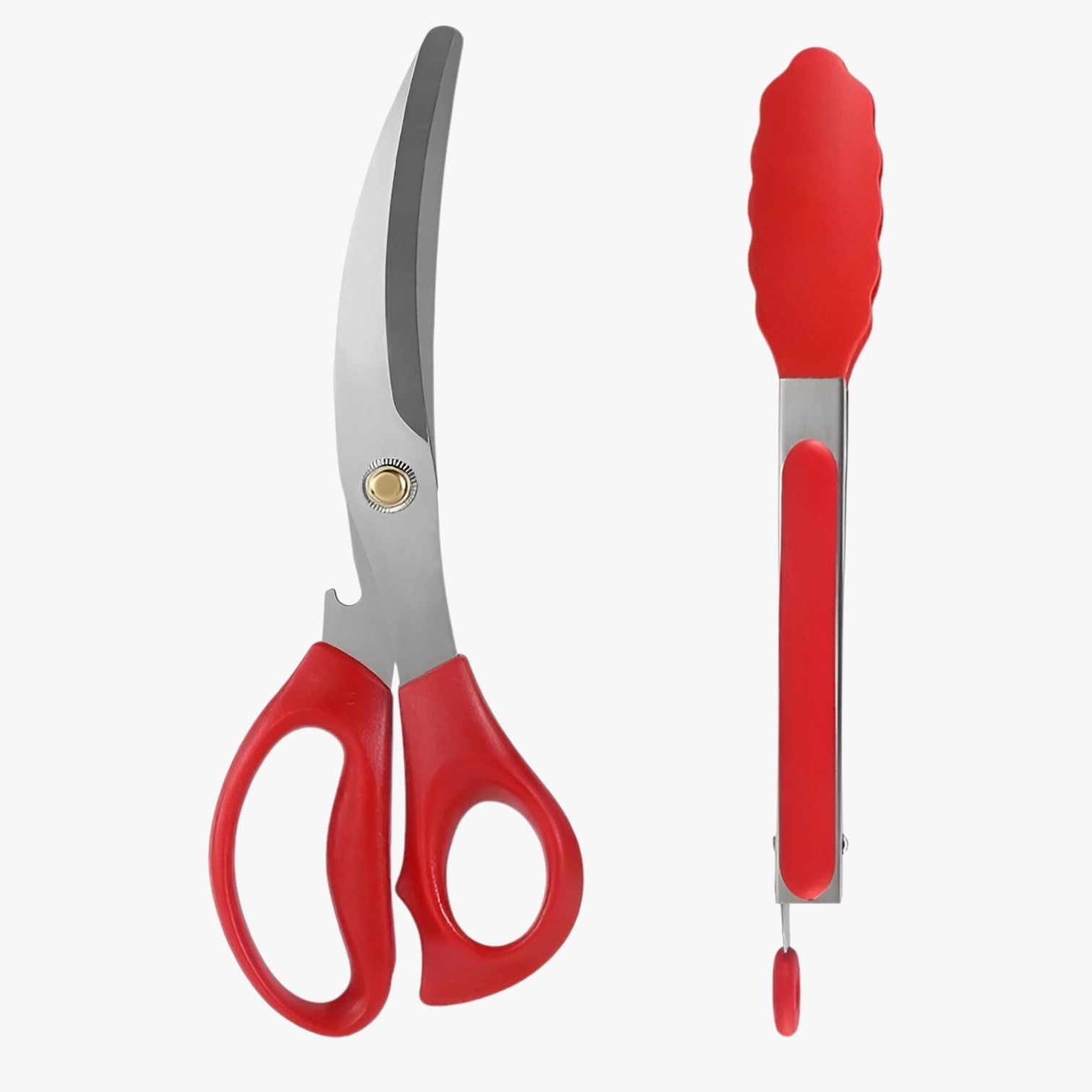 Rhett | Non-Grip & Handy - RVS BBQ skarpe klemset - rød 2stk - house & garden - {{ product_tags }
